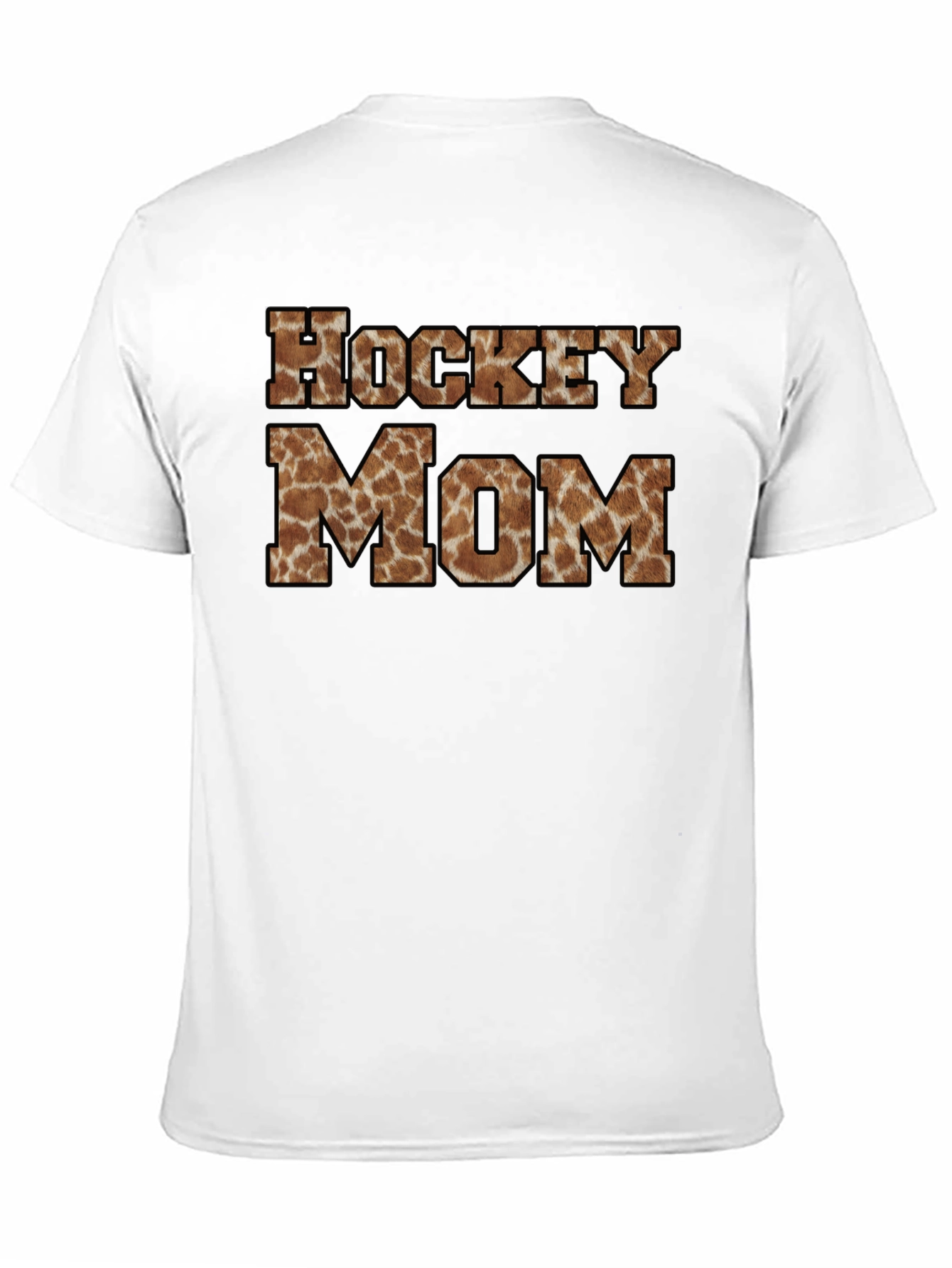 Hockey Mom Giraffe Print Graphic T-Shirt