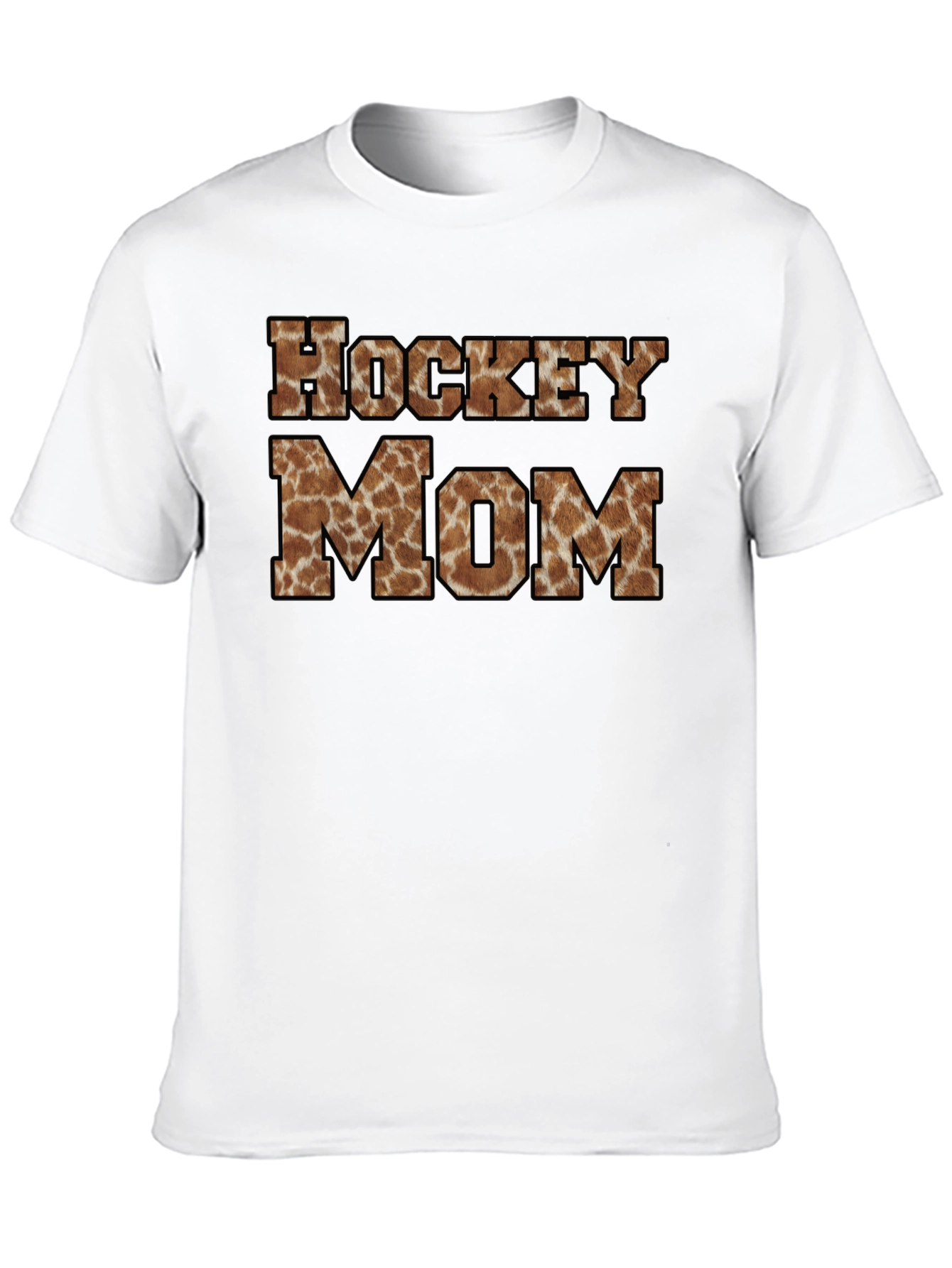 Hockey Mom Giraffe Print Graphic T-Shirt