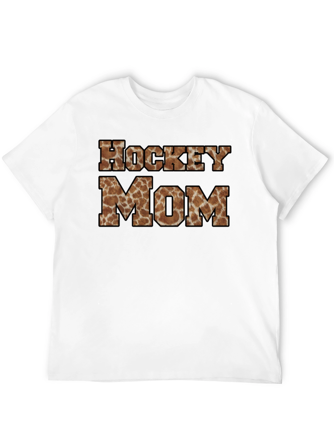 Hockey Mom Giraffe Print Graphic T-Shirt