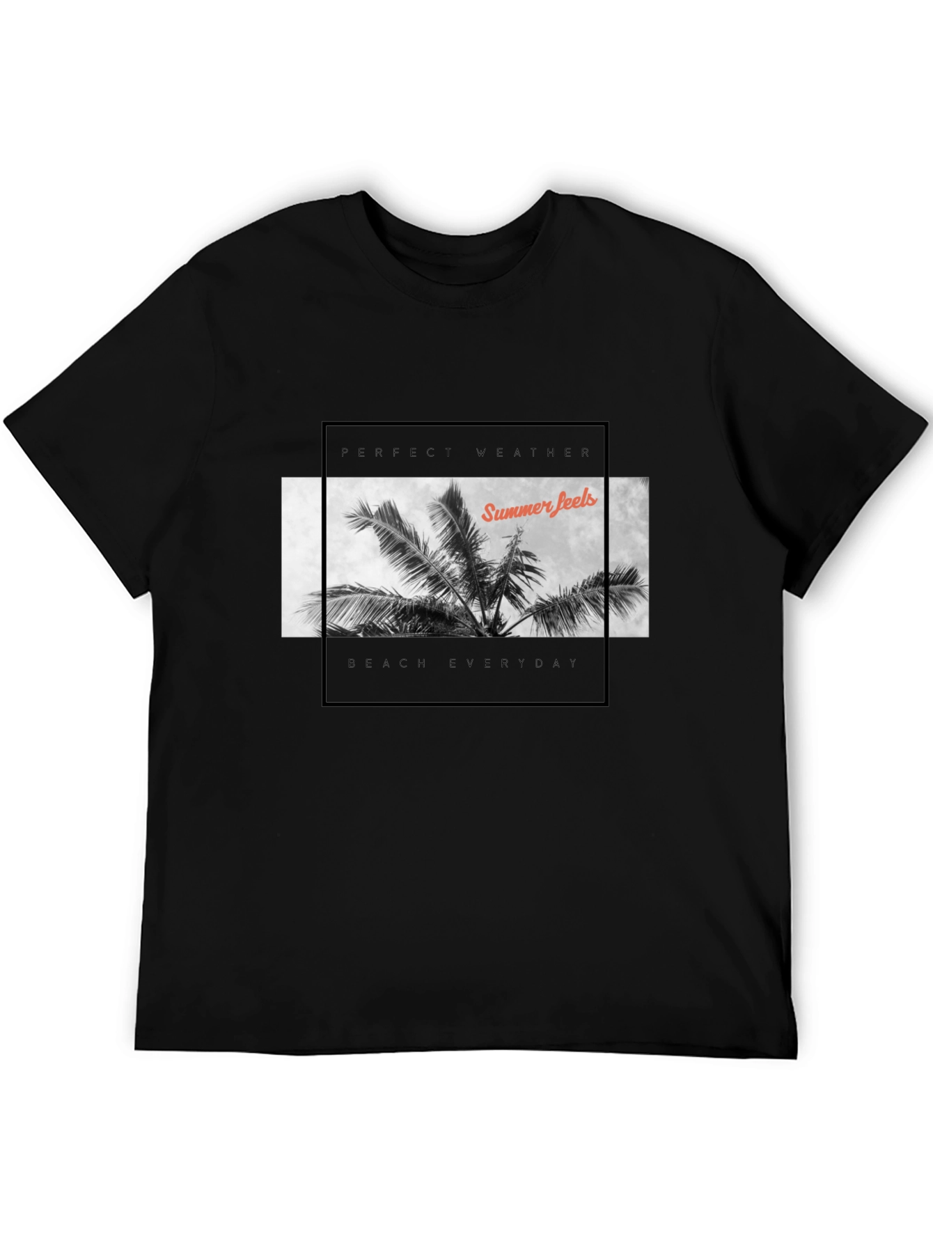 Summer Feels Black T-Shirt