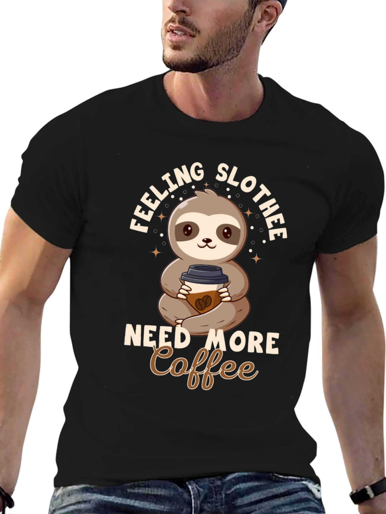 Feeling Slothee Coffee Graphic Tee