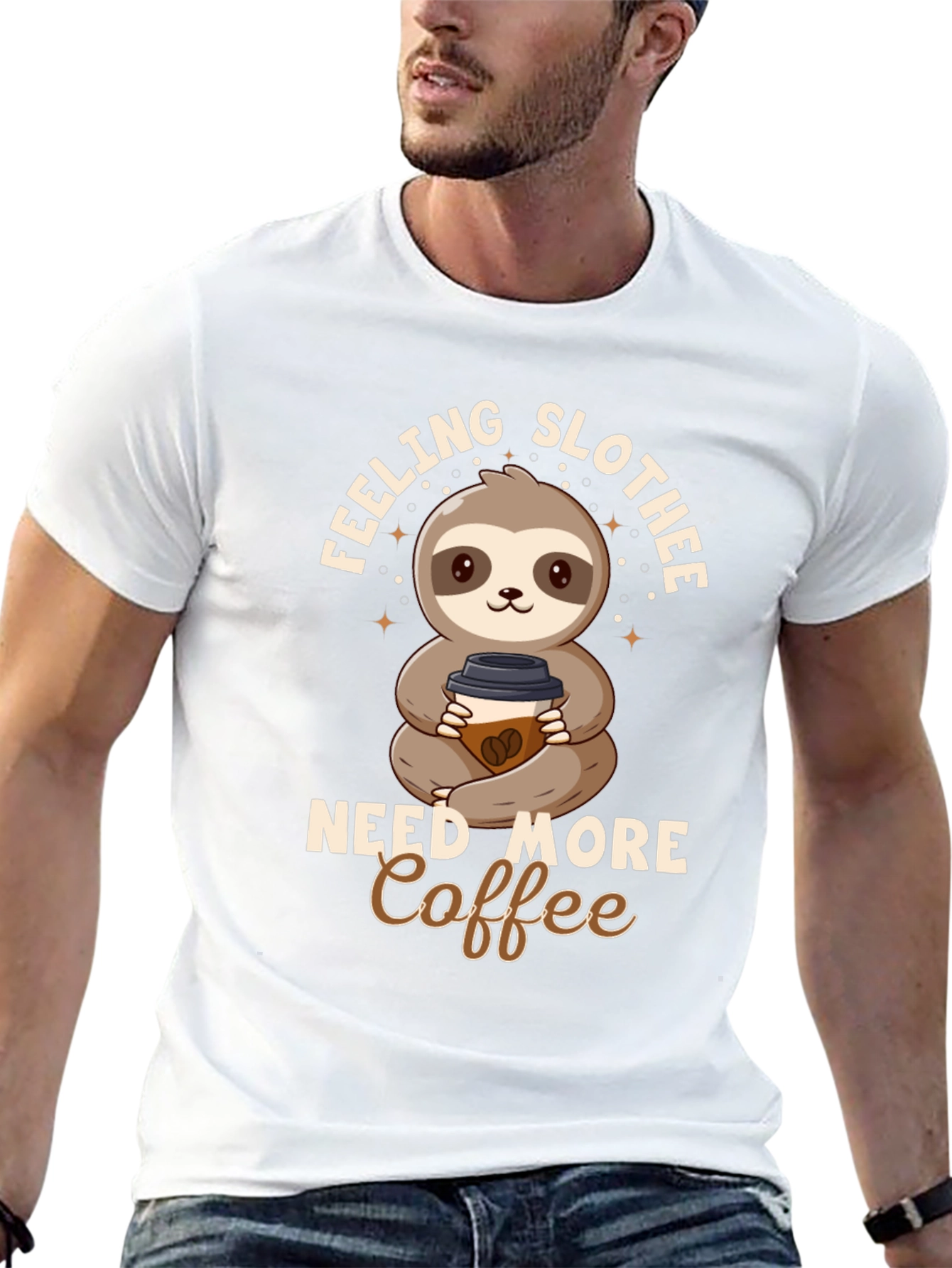 Feeling Slothee Coffee Graphic Tee