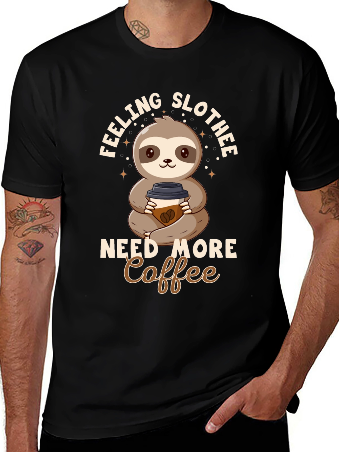 Feeling Slothee Coffee Graphic Tee