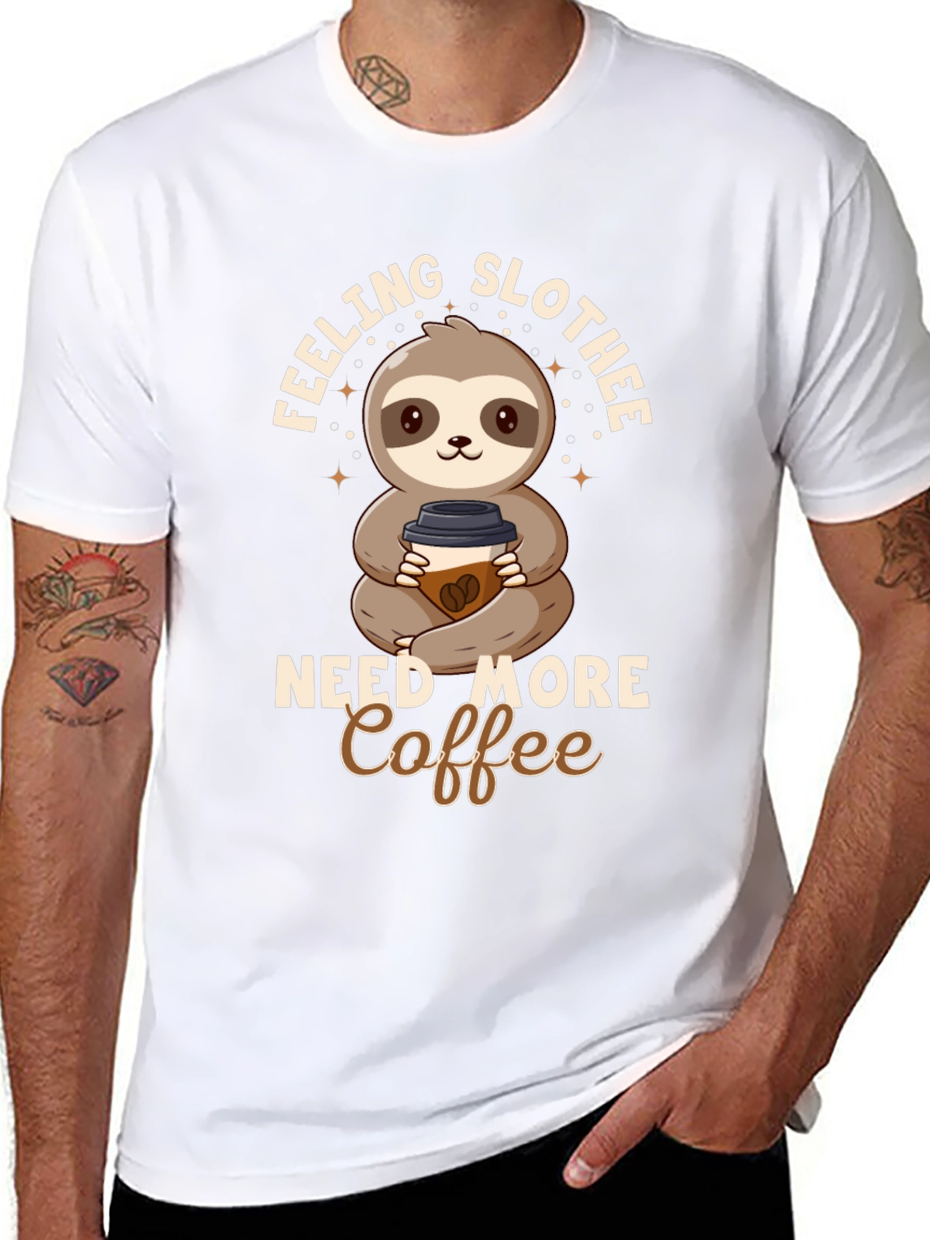 Feeling Slothee Coffee Graphic Tee