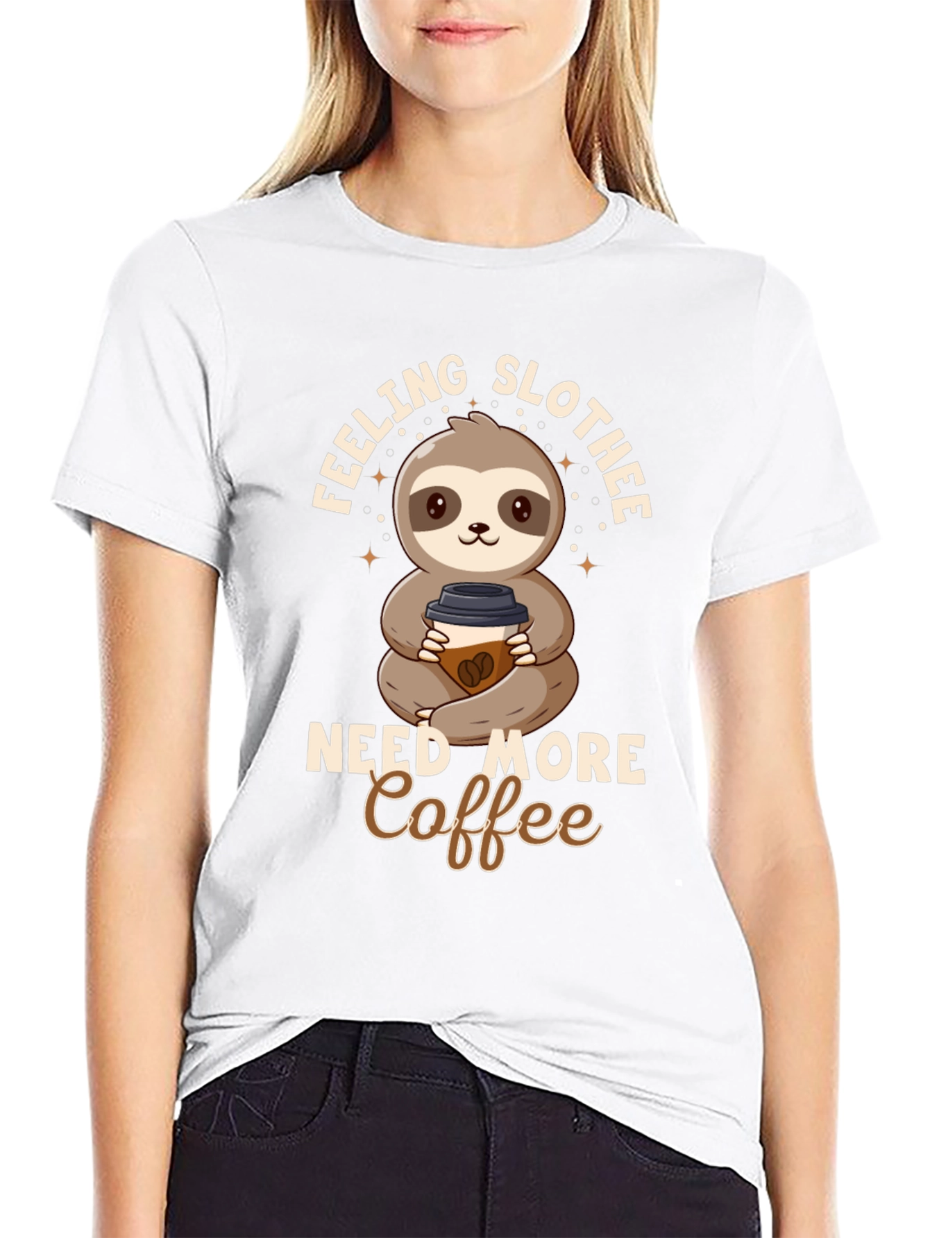 Feeling Slothee Coffee Graphic Tee