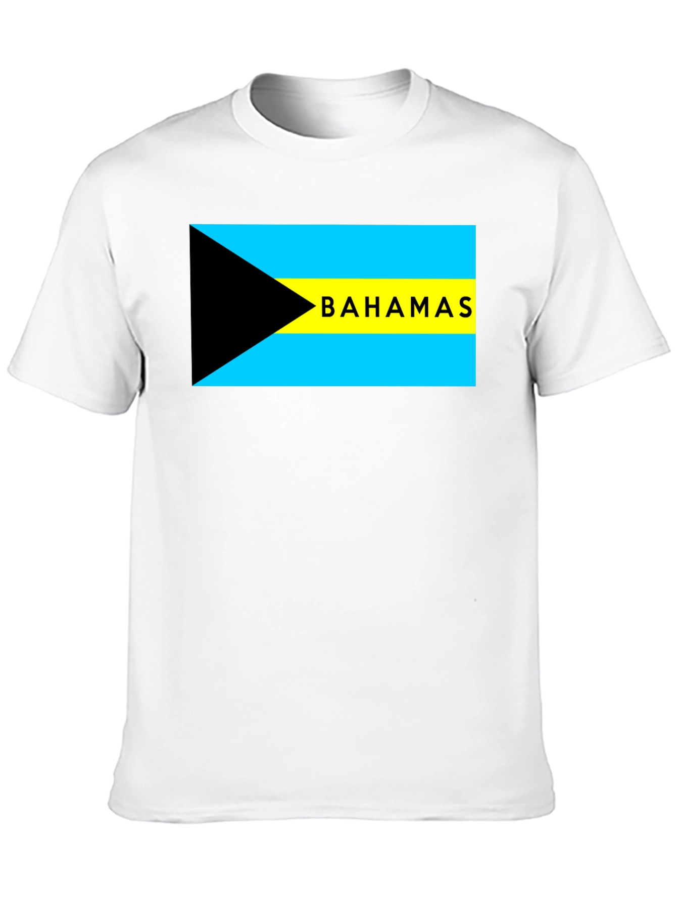 Bahamas Flag Graphic T-Shirt - Black