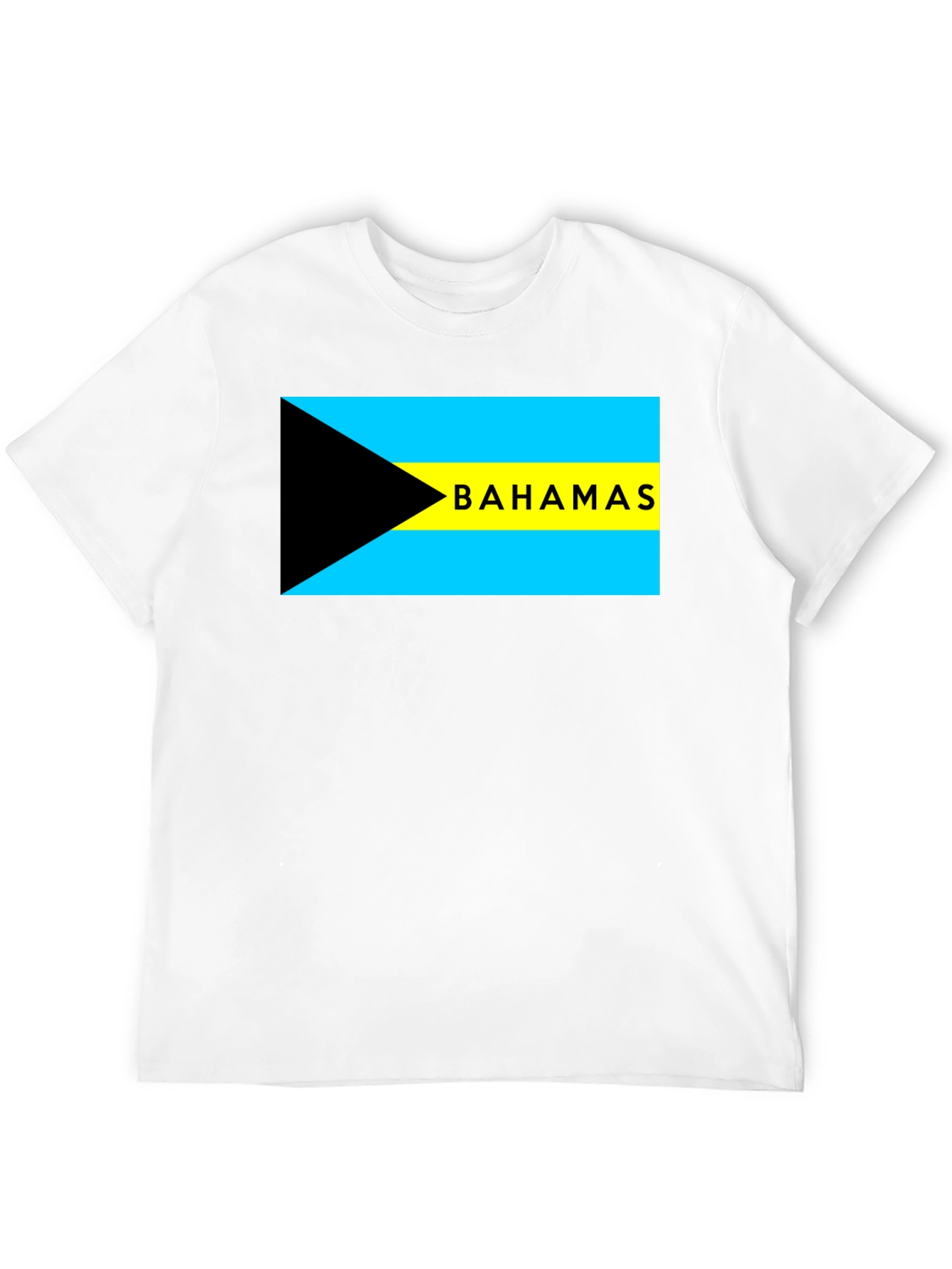 Bahamas Flag Graphic T-Shirt - Black