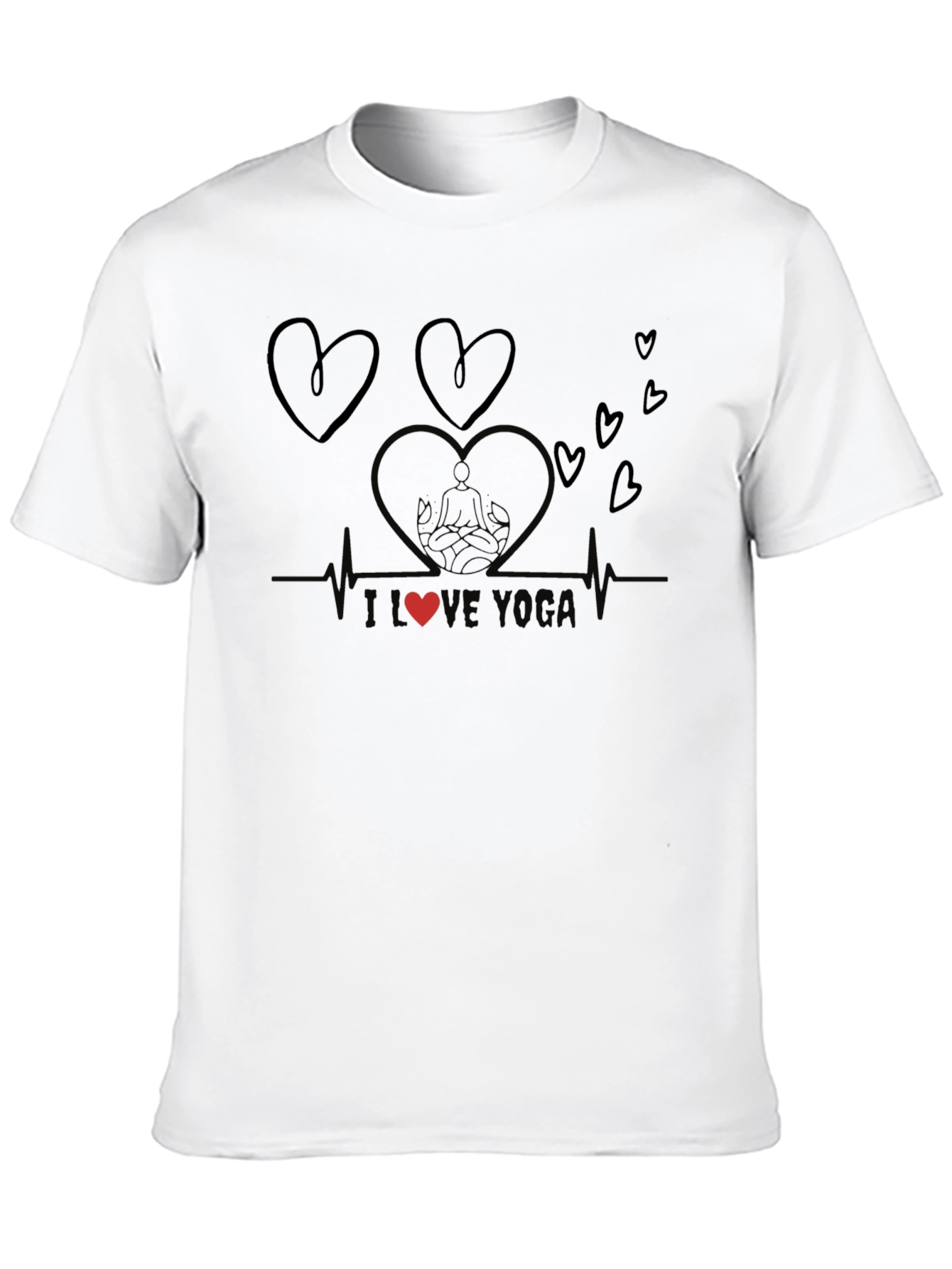 I Heart Yoga T-Shirt - Meditating Design