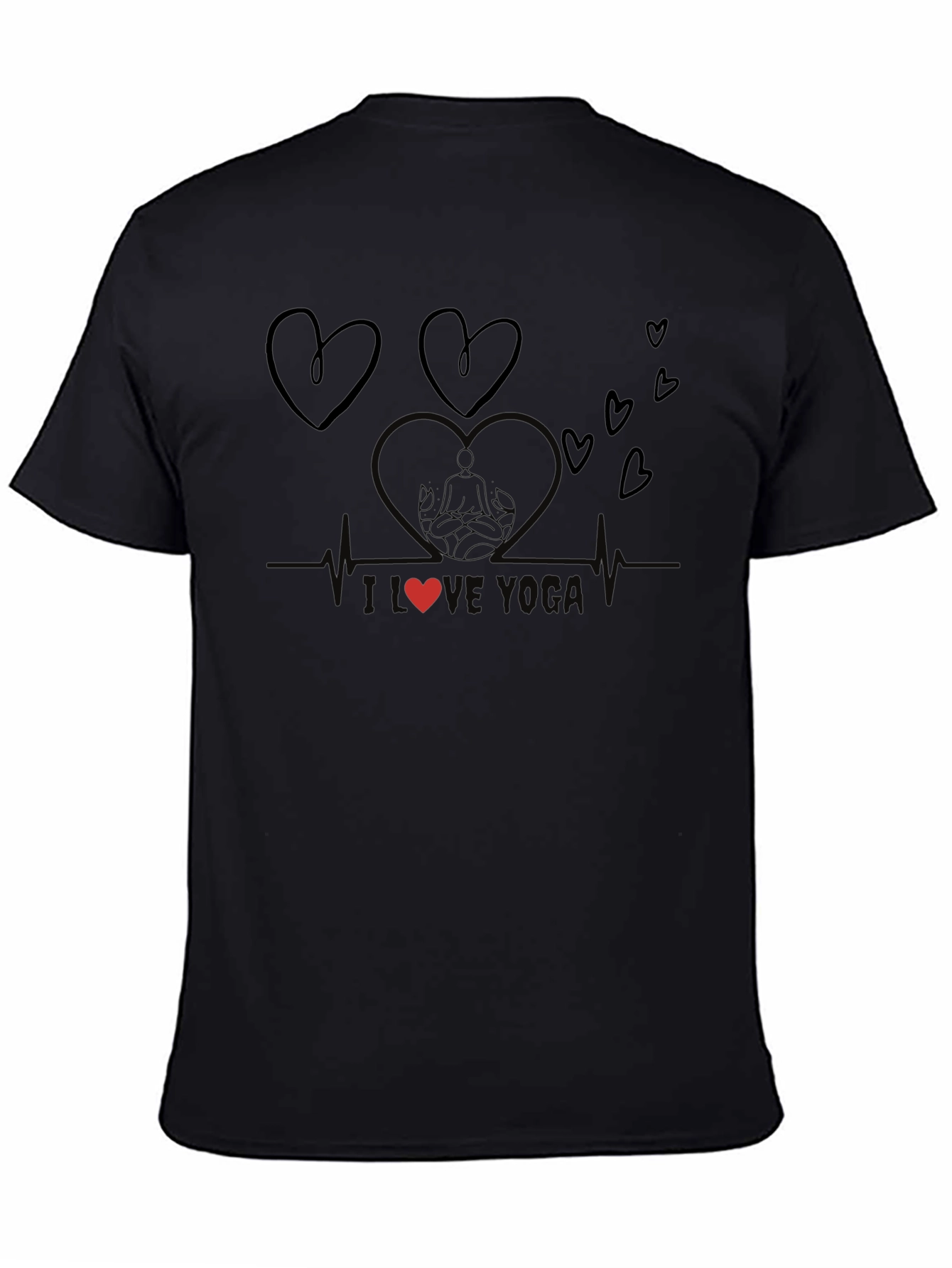 I Heart Yoga T-Shirt - Meditating Design