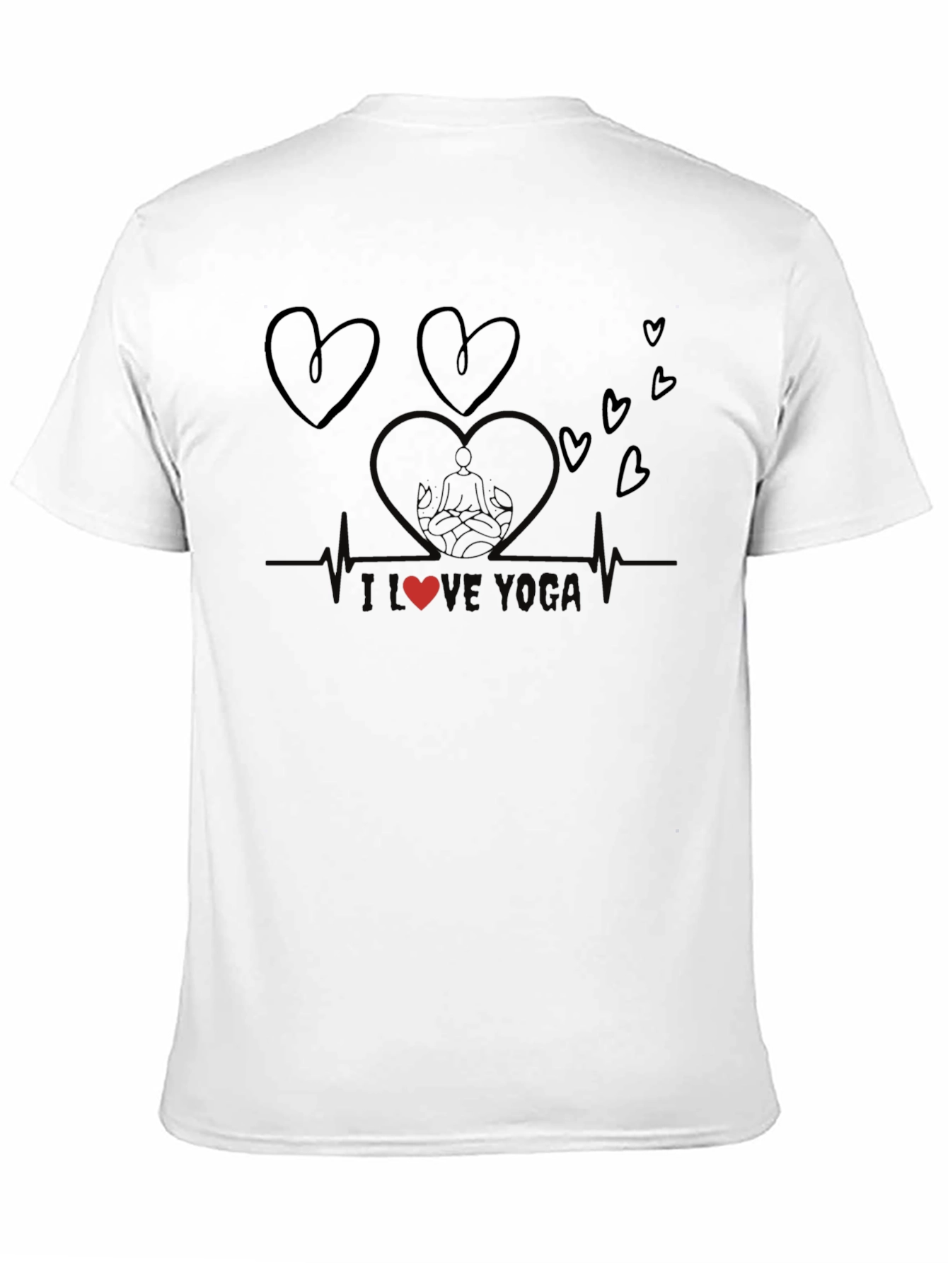 I Heart Yoga T-Shirt - Meditating Design