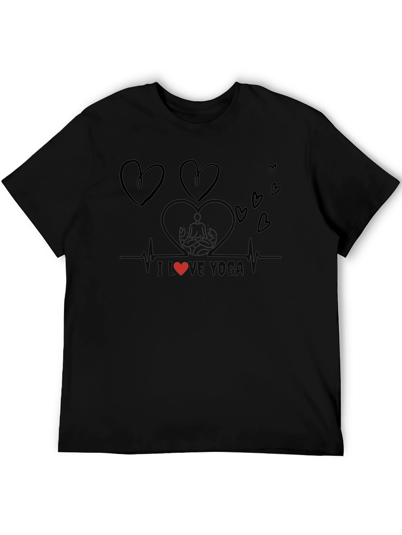 I Heart Yoga T-Shirt - Meditating Design