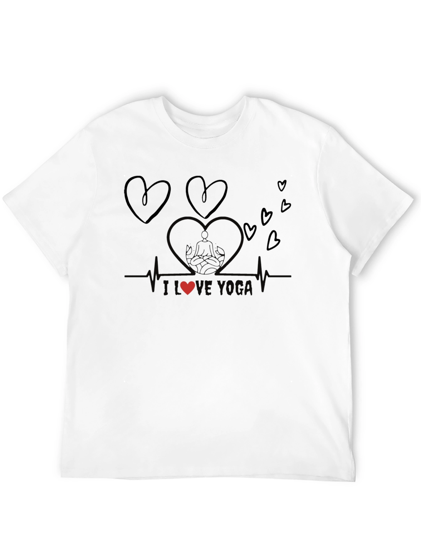 I Heart Yoga T-Shirt - Meditating Design