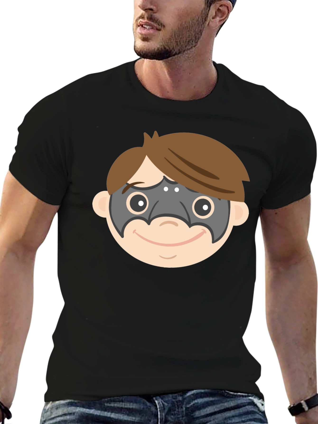 Superhero Mask T-Shirt - Fun Cartoon Design