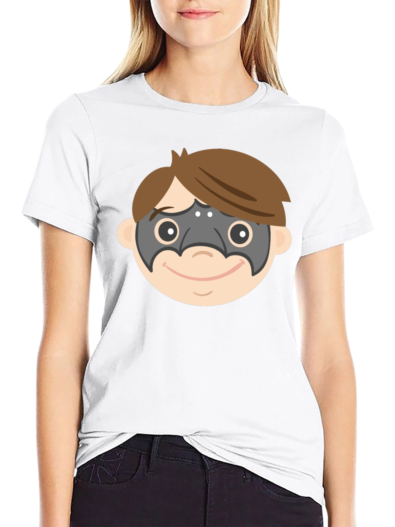 Superhero Mask T-Shirt - Fun Cartoon Design