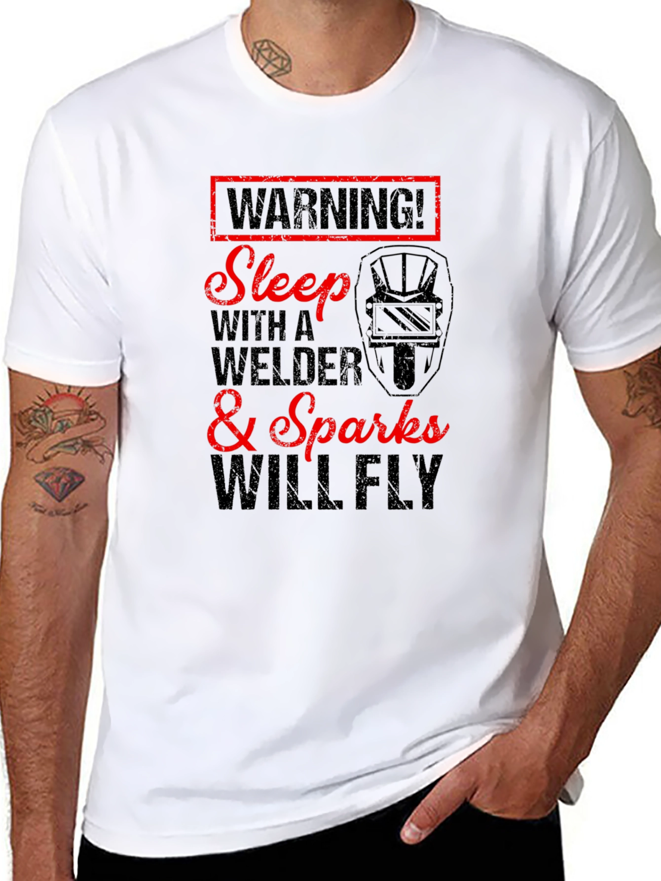 Warning Welder T-Shirt - Sparks Will Fly