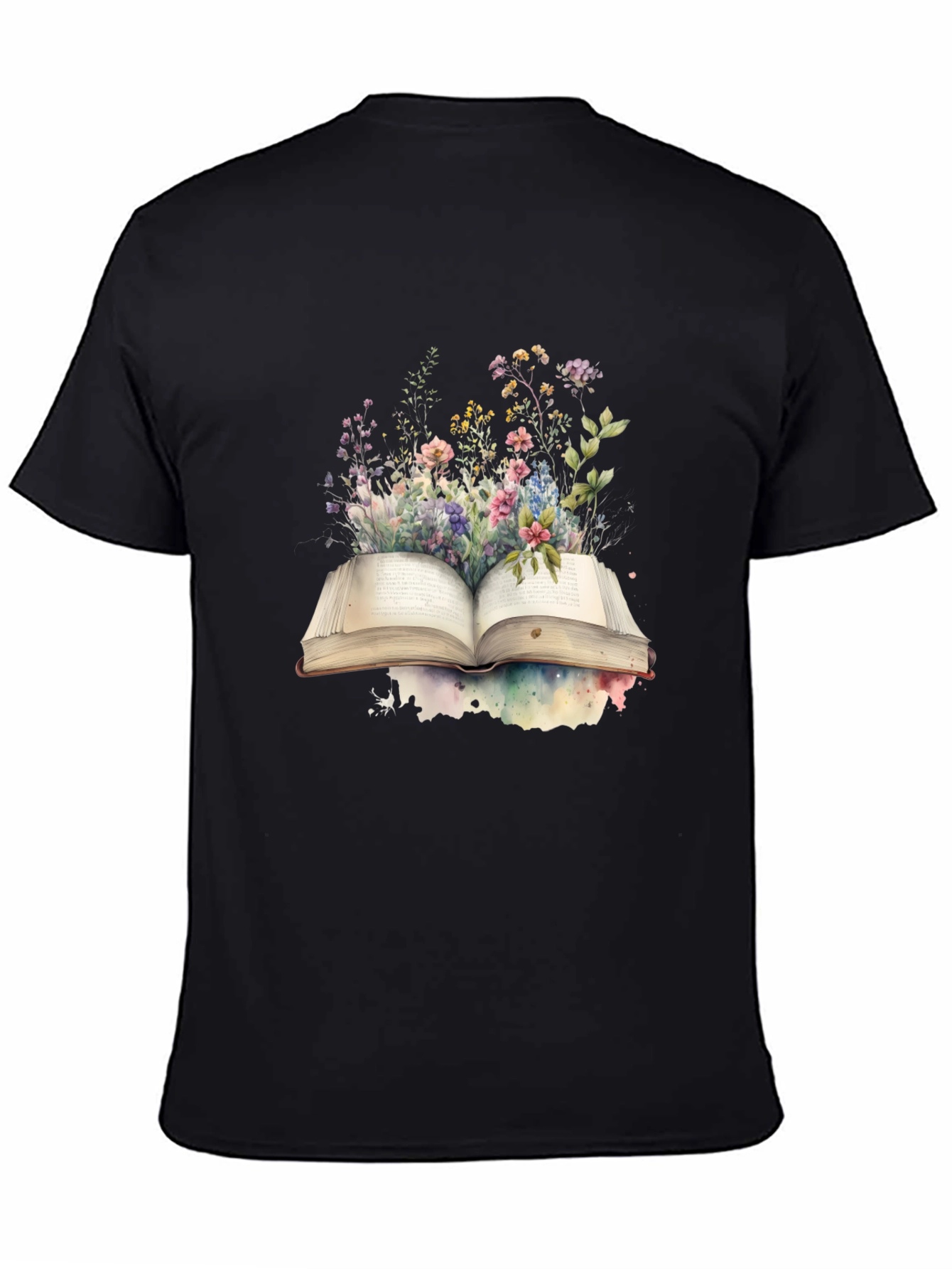 Book & Flowers Graphic Tee