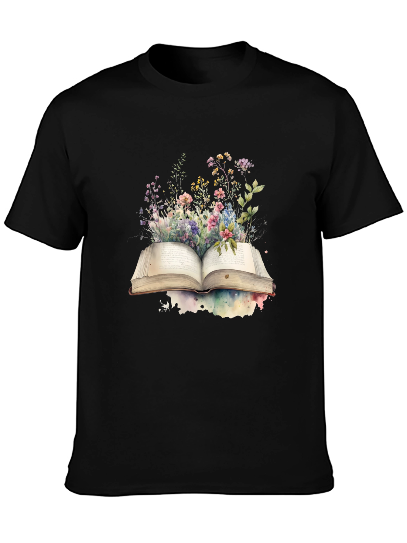 Book & Flowers Graphic Tee