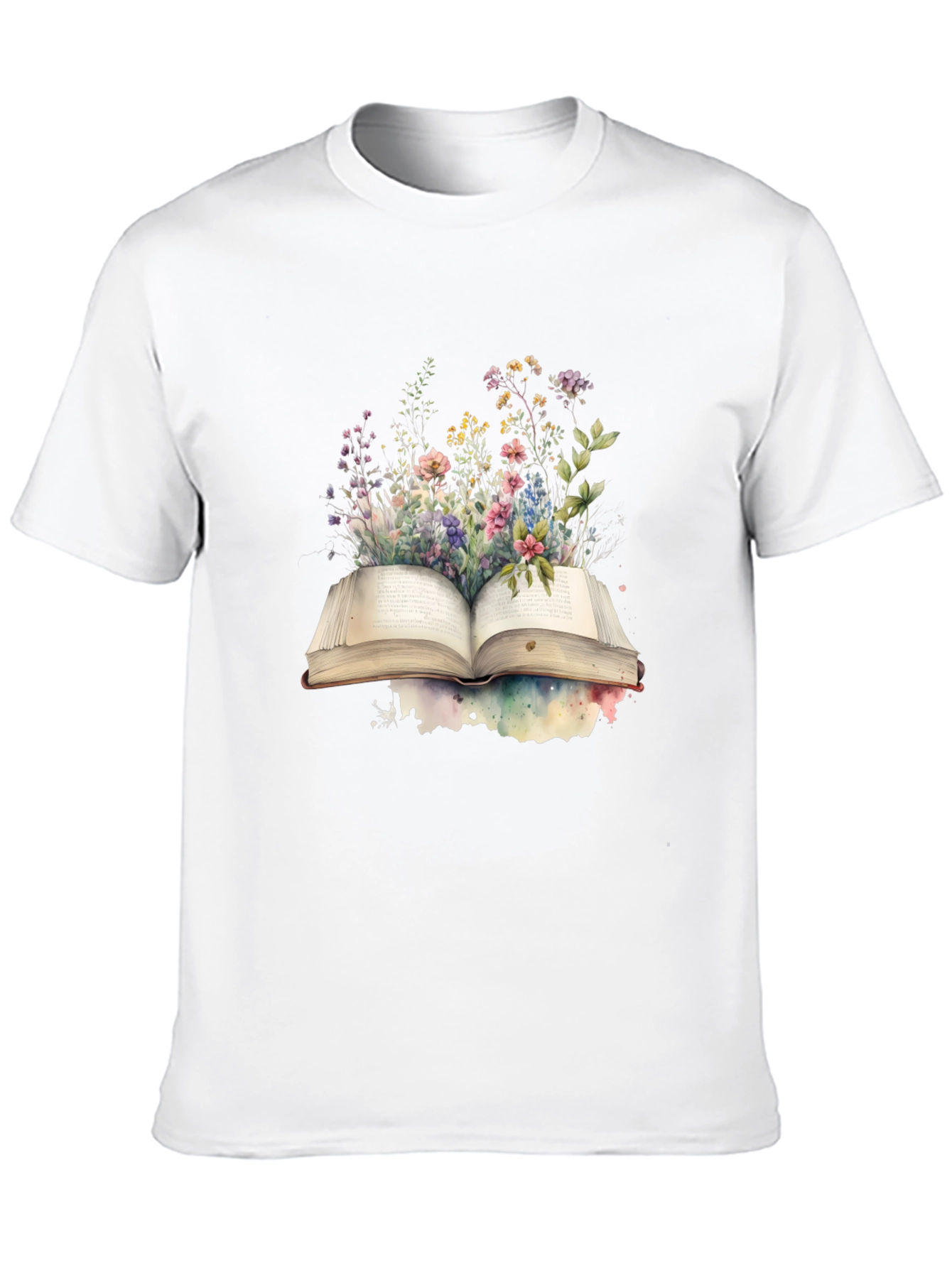 Book & Flowers Graphic Tee