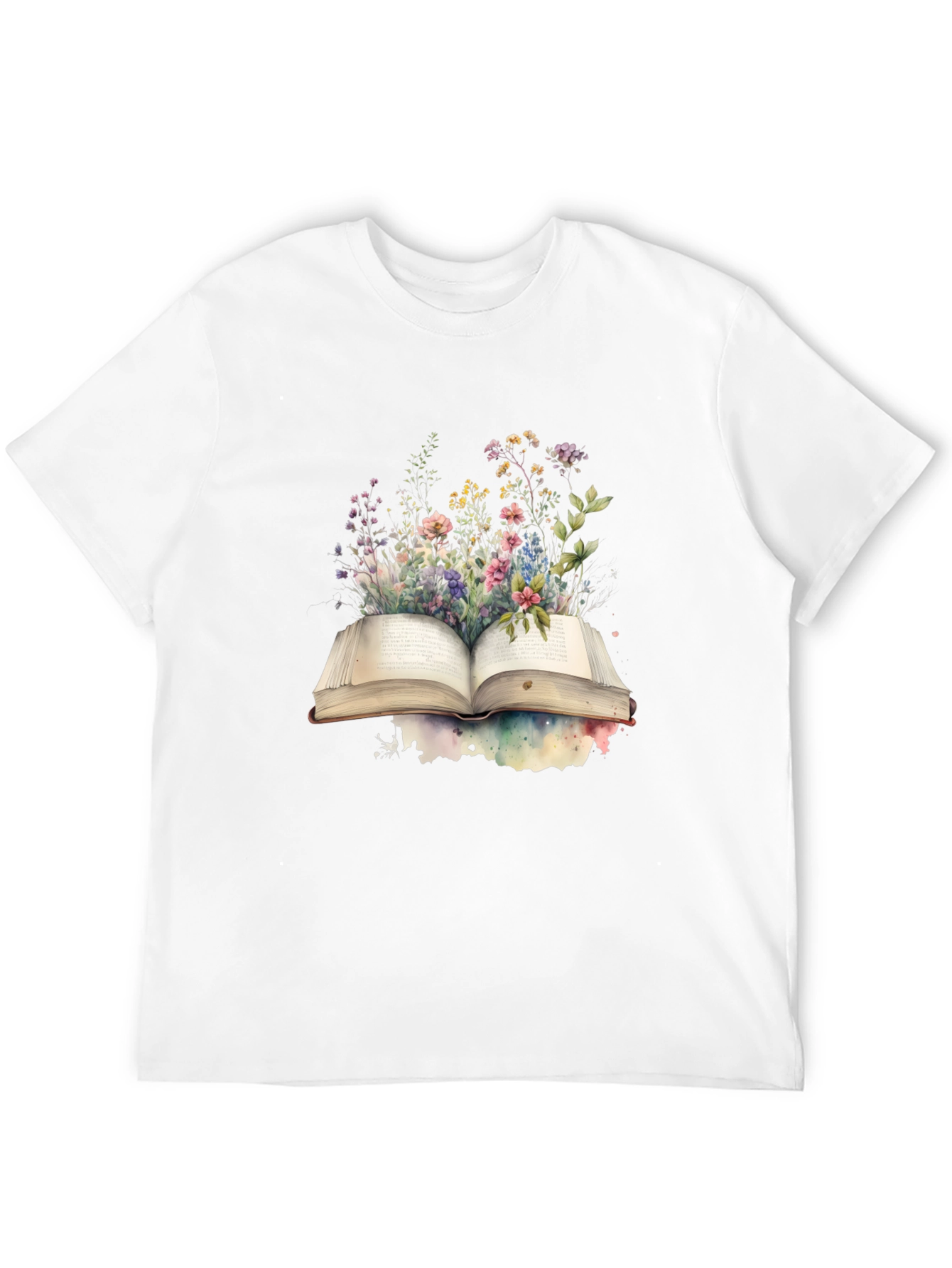 Book & Flowers Graphic Tee