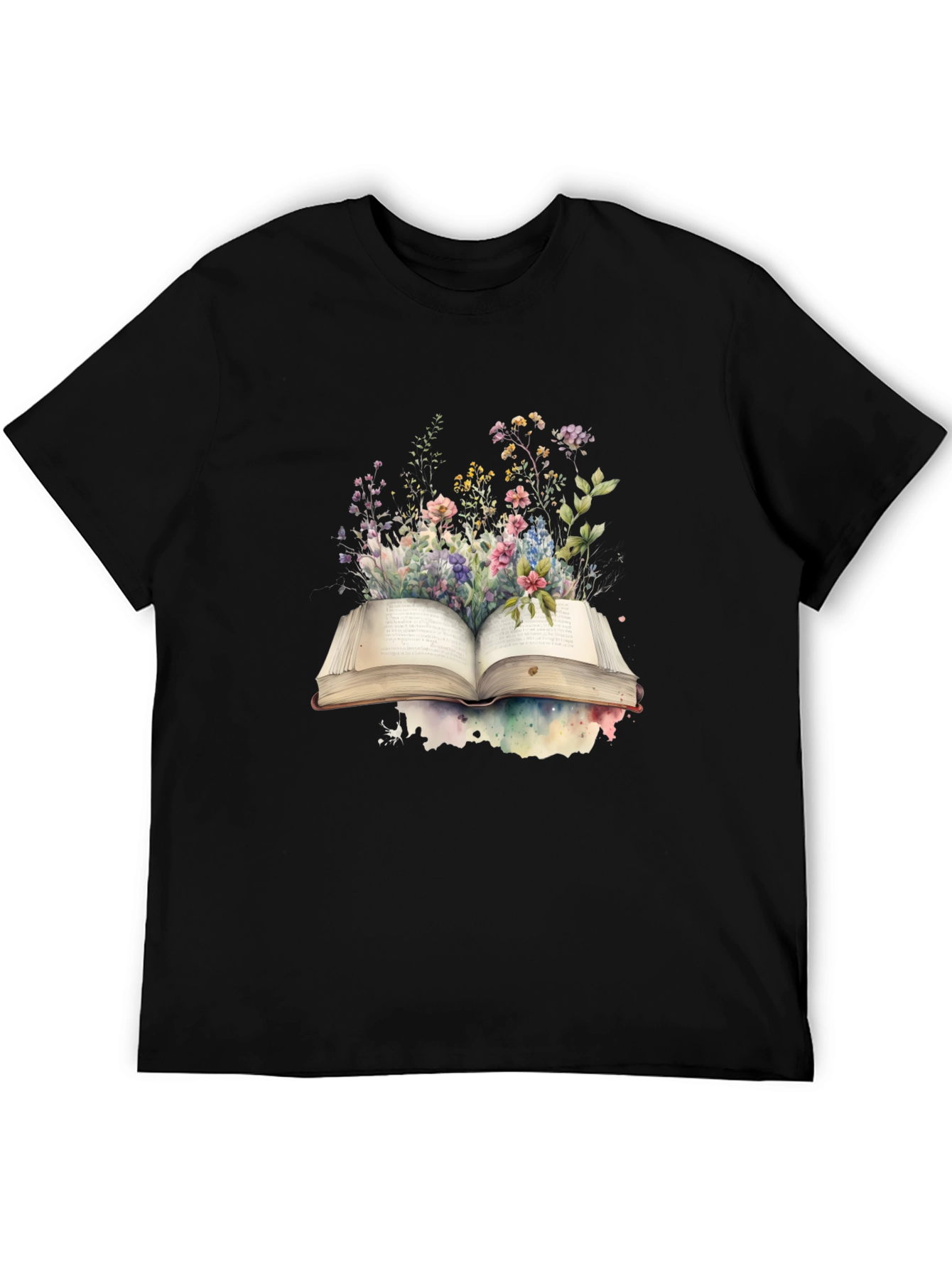 Book & Flowers Graphic Tee