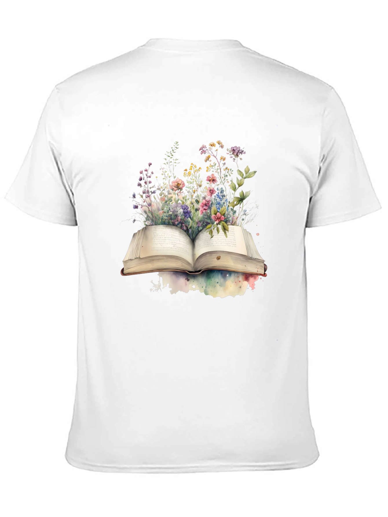 Book & Flowers Graphic Tee