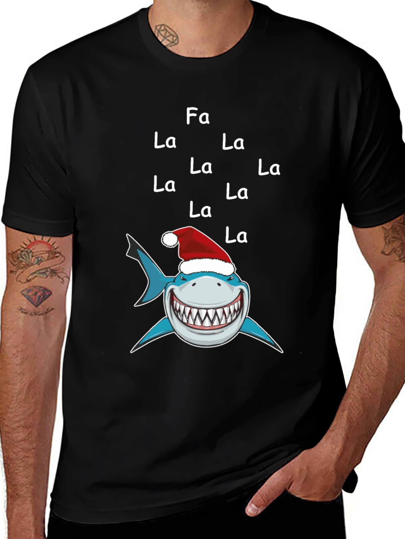 Fa La La Shark Christmas T-Shirt