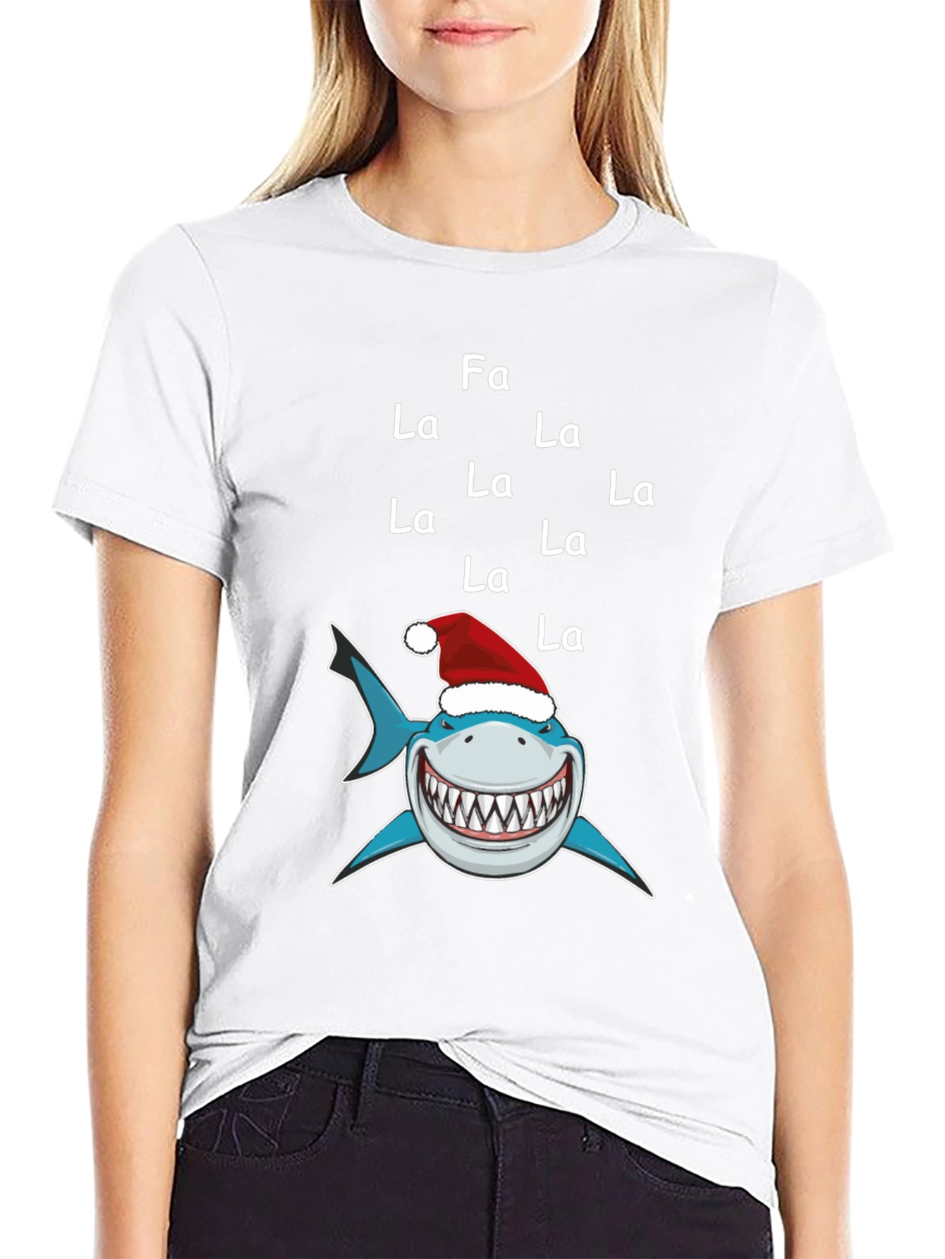 Fa La La Shark Christmas T-Shirt