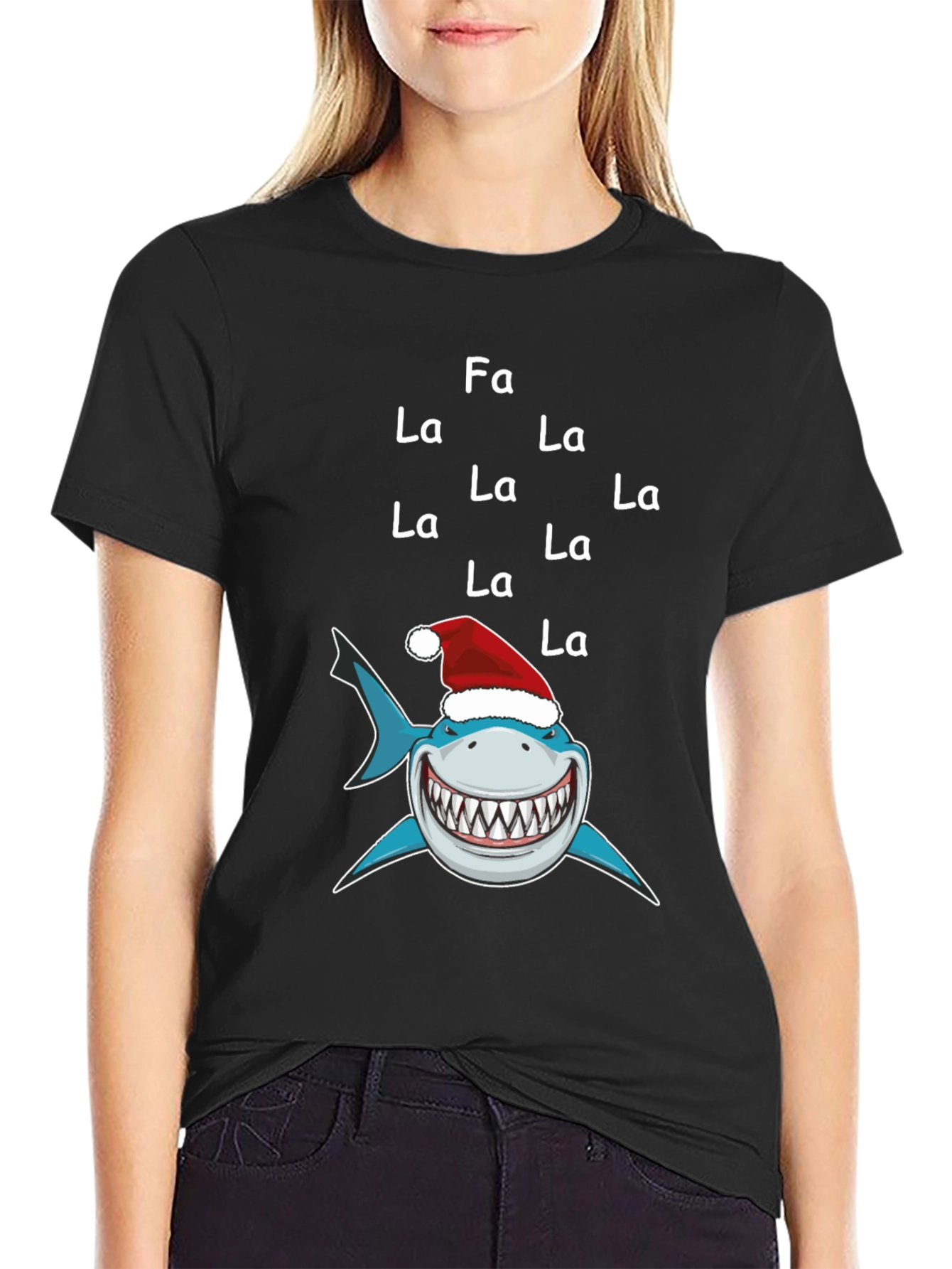Fa La La Shark Christmas T-Shirt