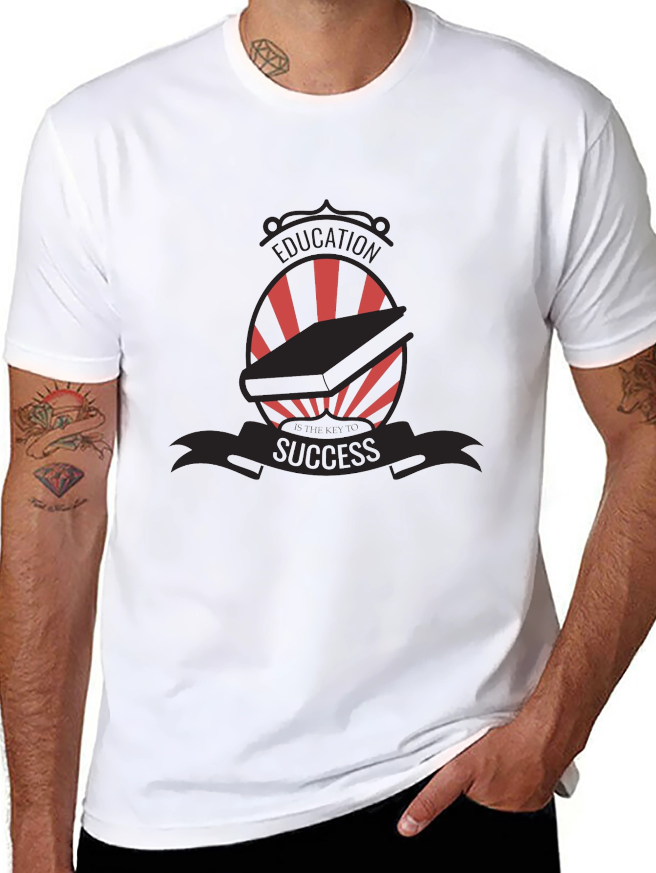 Education Success Graphic Tee - Black T-Shirt