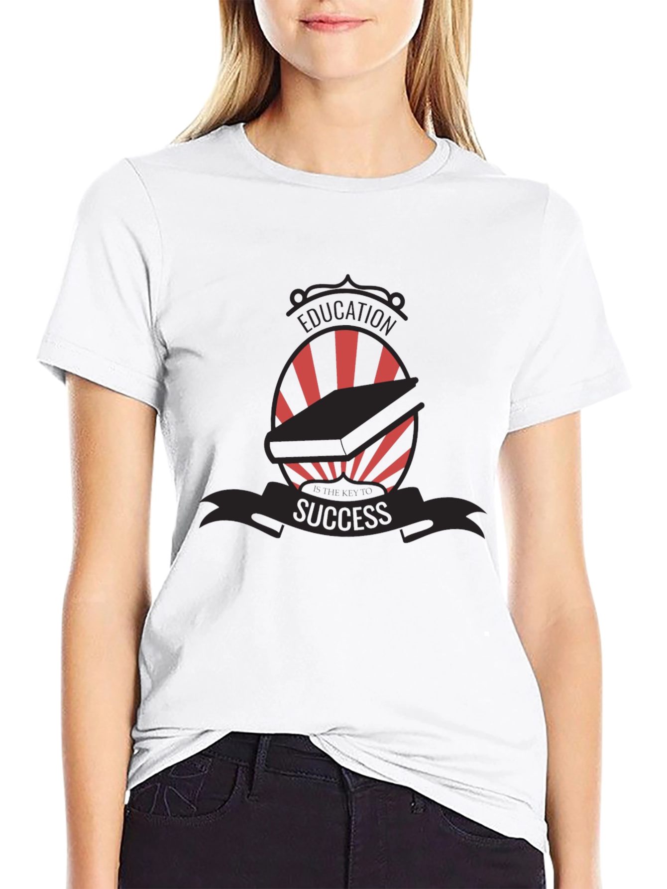 Education Success Graphic Tee - Black T-Shirt
