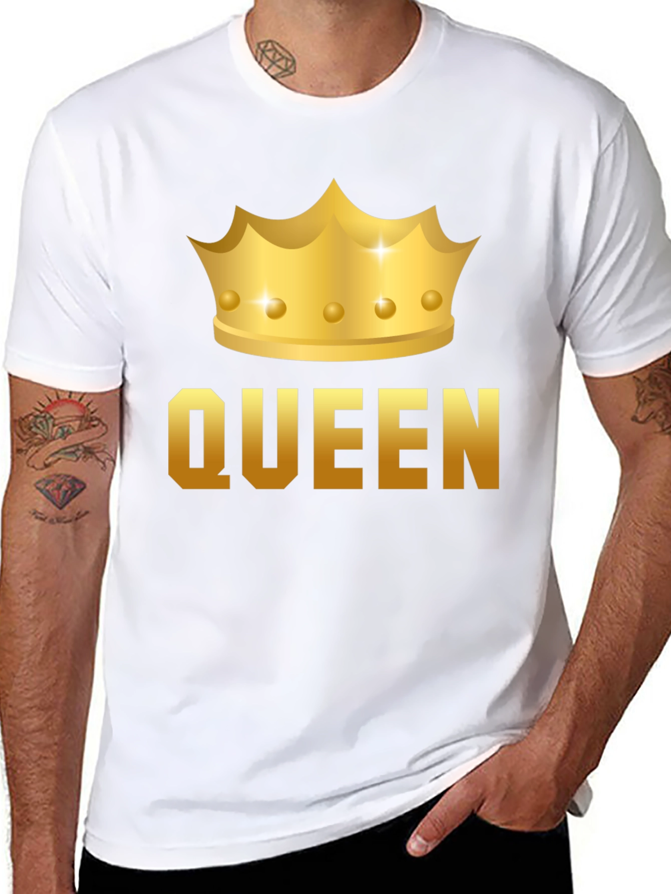 Queen Crown Graphic Tee - Stylish Black T-Shirt