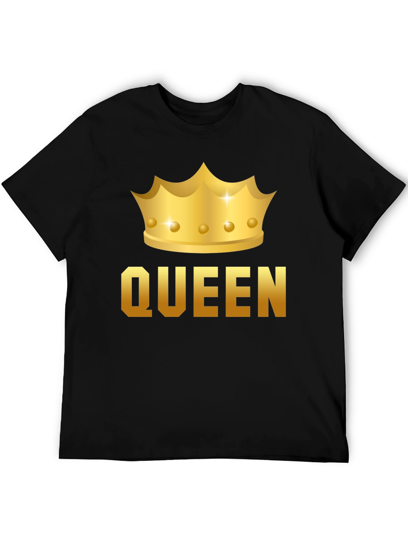 Queen Crown Graphic Tee - Stylish Black T-Shirt