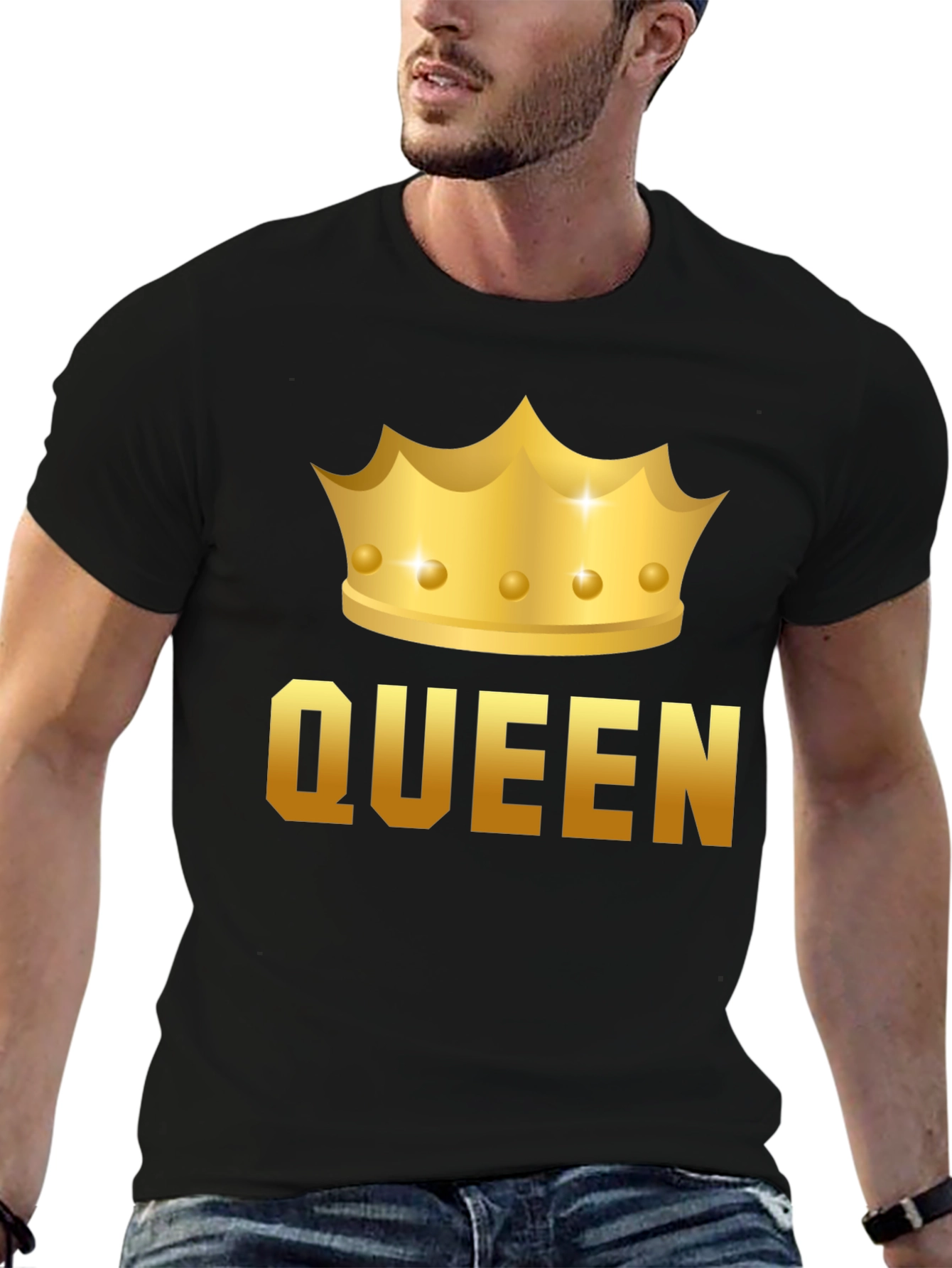 Queen Crown Graphic Tee - Stylish Black T-Shirt
