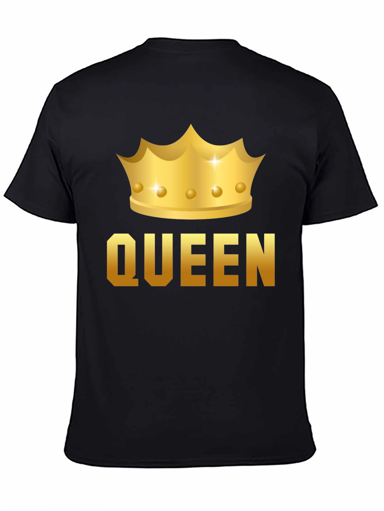 Queen Crown Graphic Tee - Stylish Black T-Shirt