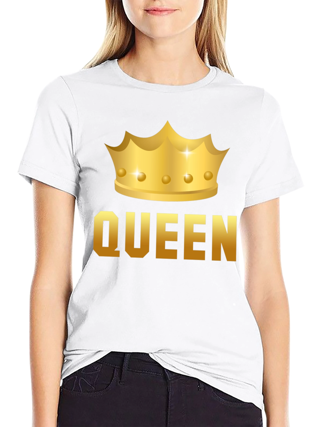 Queen Crown Graphic Tee - Stylish Black T-Shirt