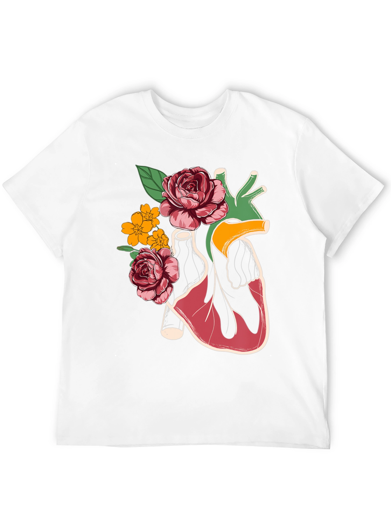 Floral Heart Graphic T-Shirt