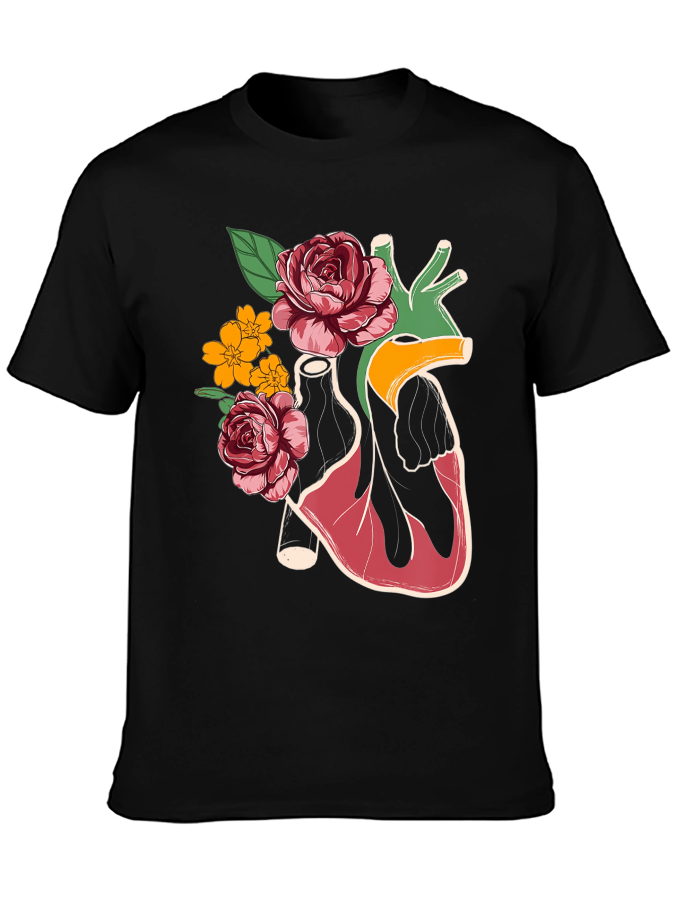 Floral Heart Graphic T-Shirt