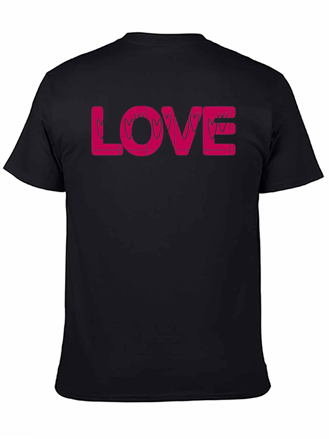 Love Heart Valentines Day Black T-Shirt