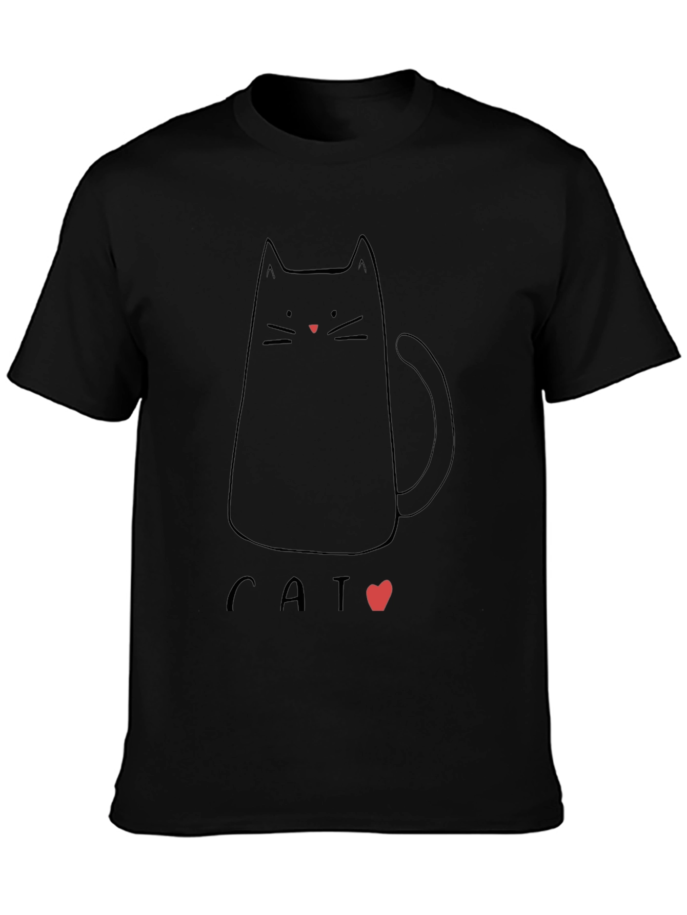 Black Cat T-Shirt - Cute Graphic Tee