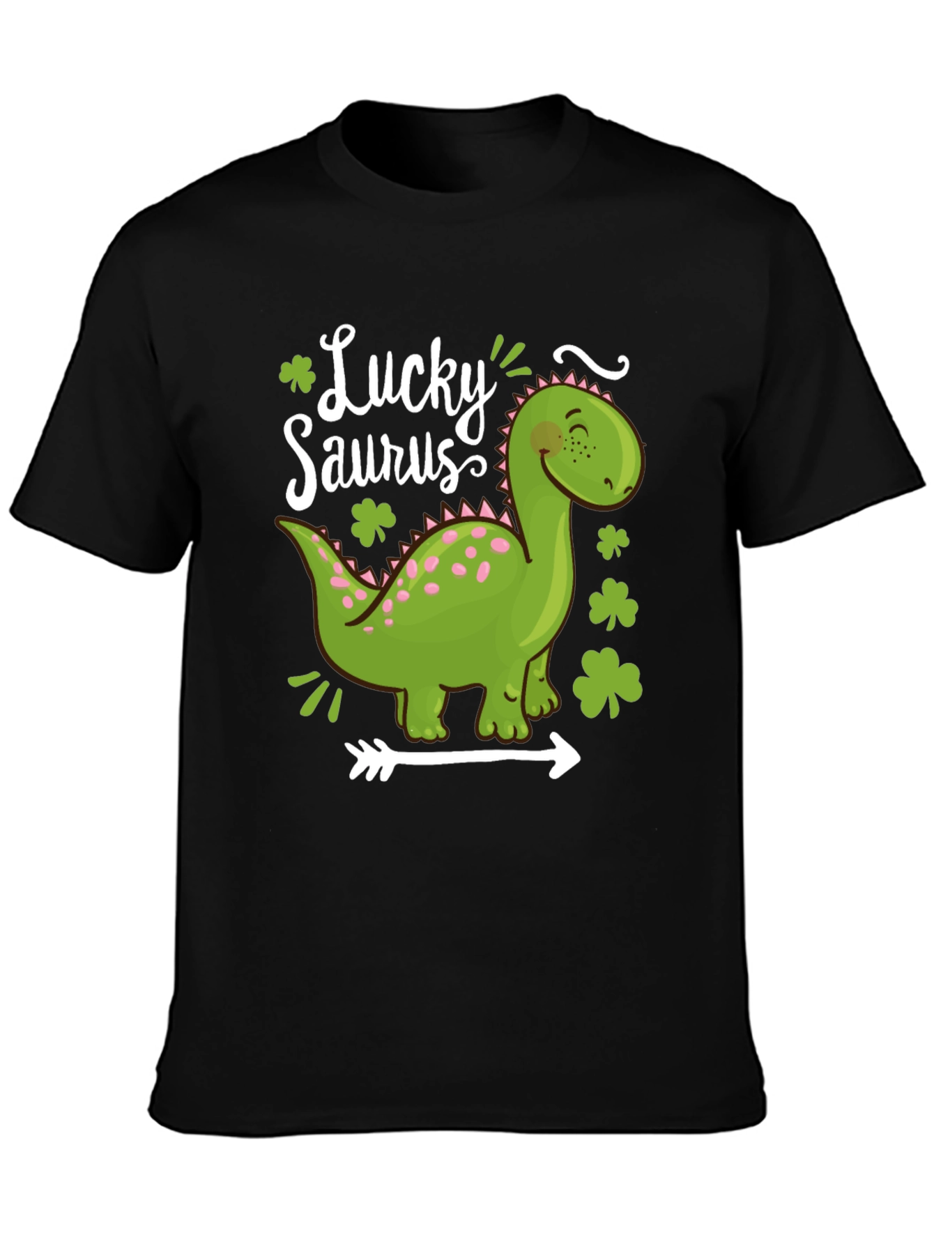 Lucky Saurus T-Shirt - St. Patricks Day Dinosaur Tee