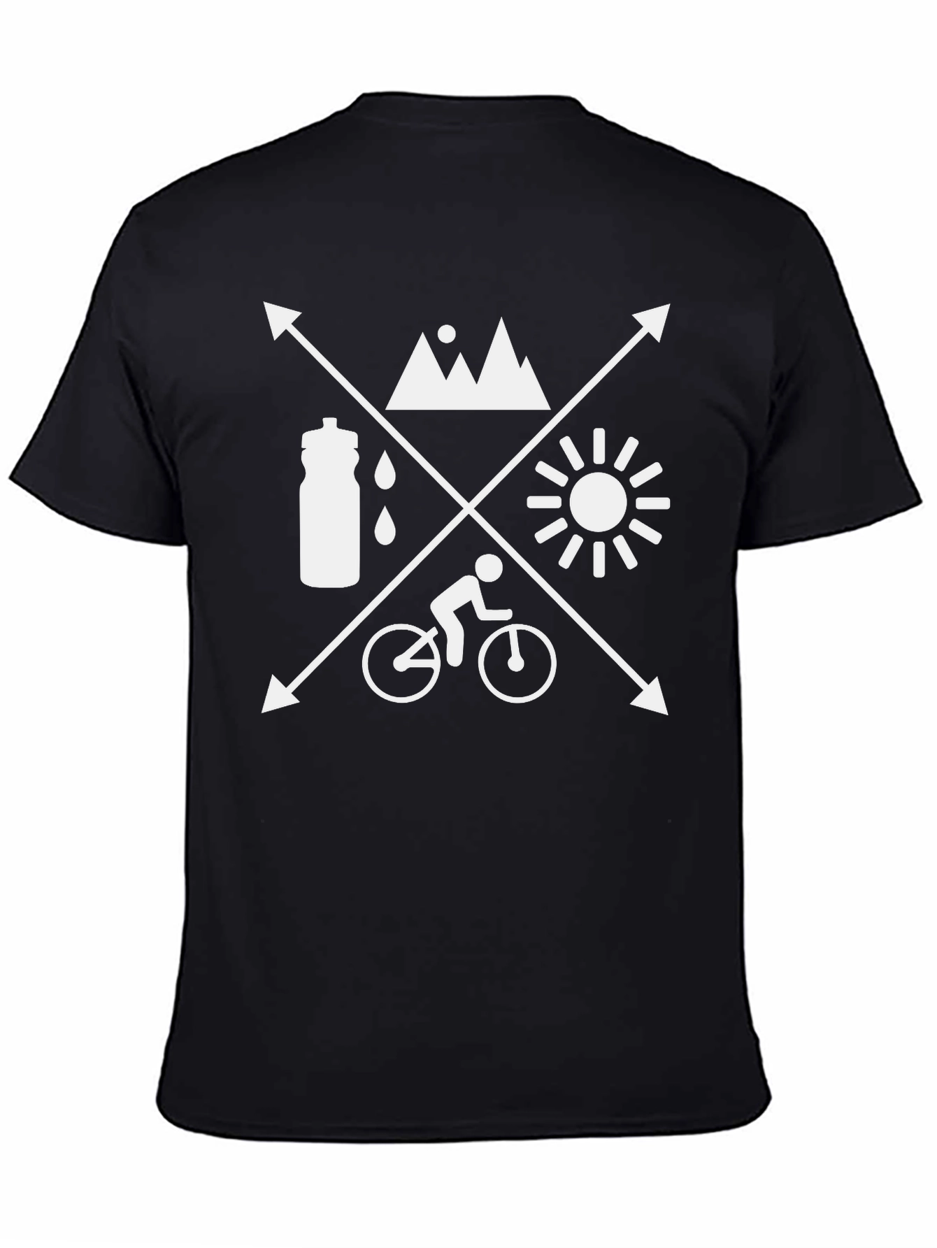 Mountain Biking Adventure T-Shirt - Black