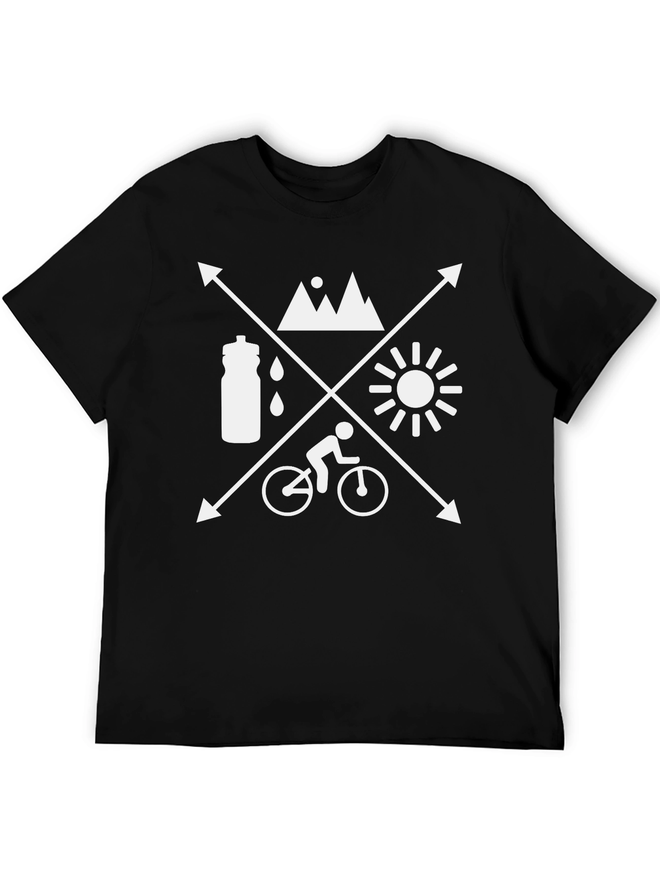 Mountain Biking Adventure T-Shirt - Black