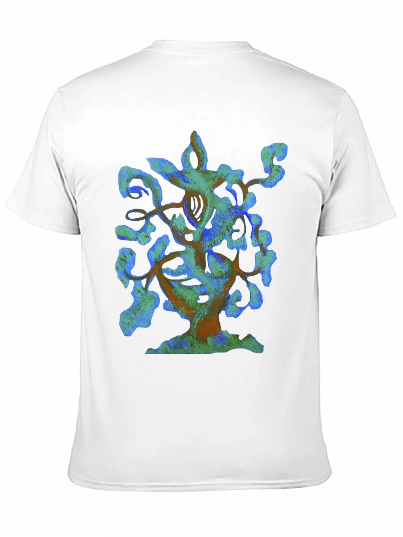 Abstract Tree Graphic Black T-Shirt