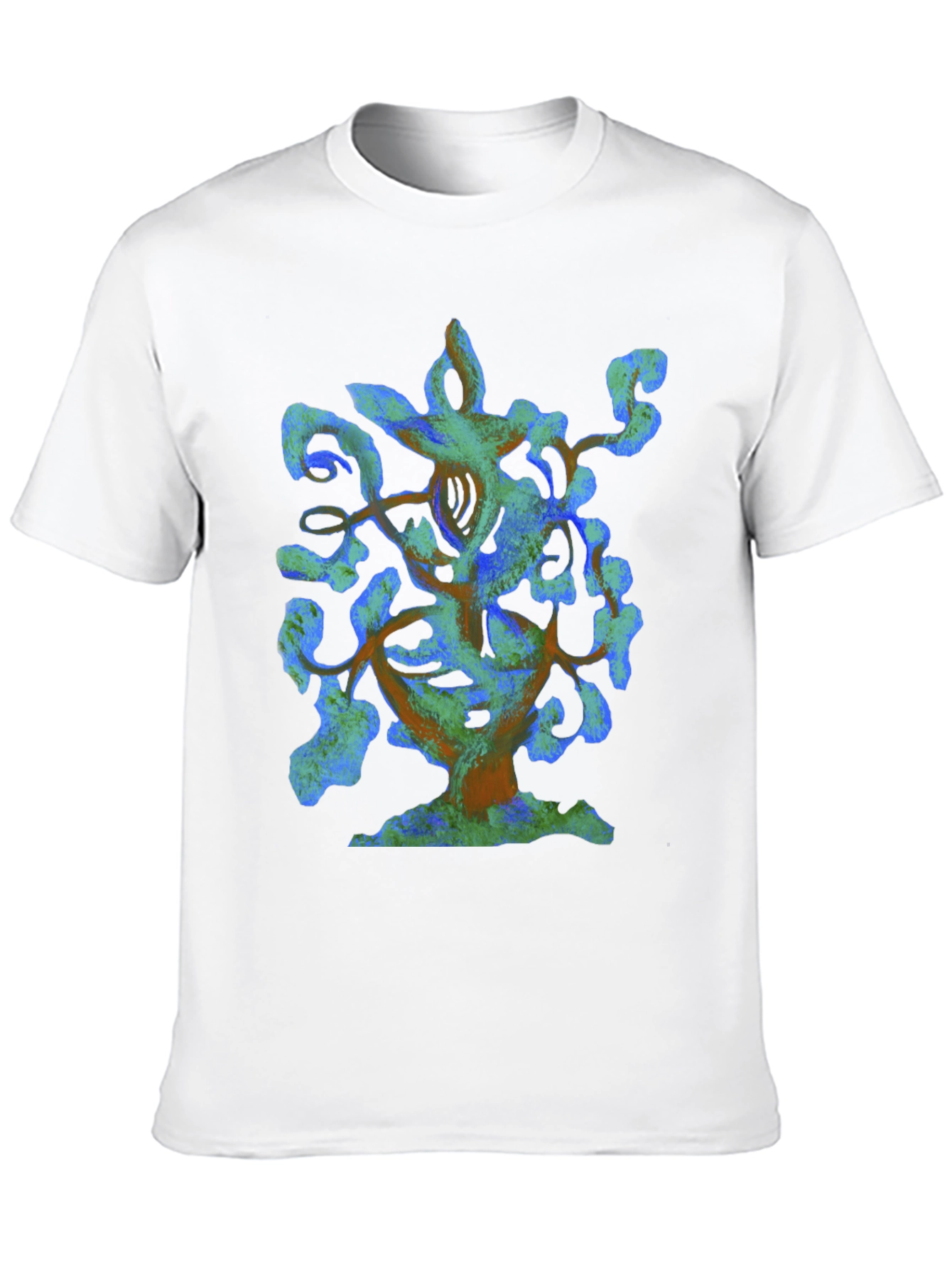 Abstract Tree Graphic Black T-Shirt