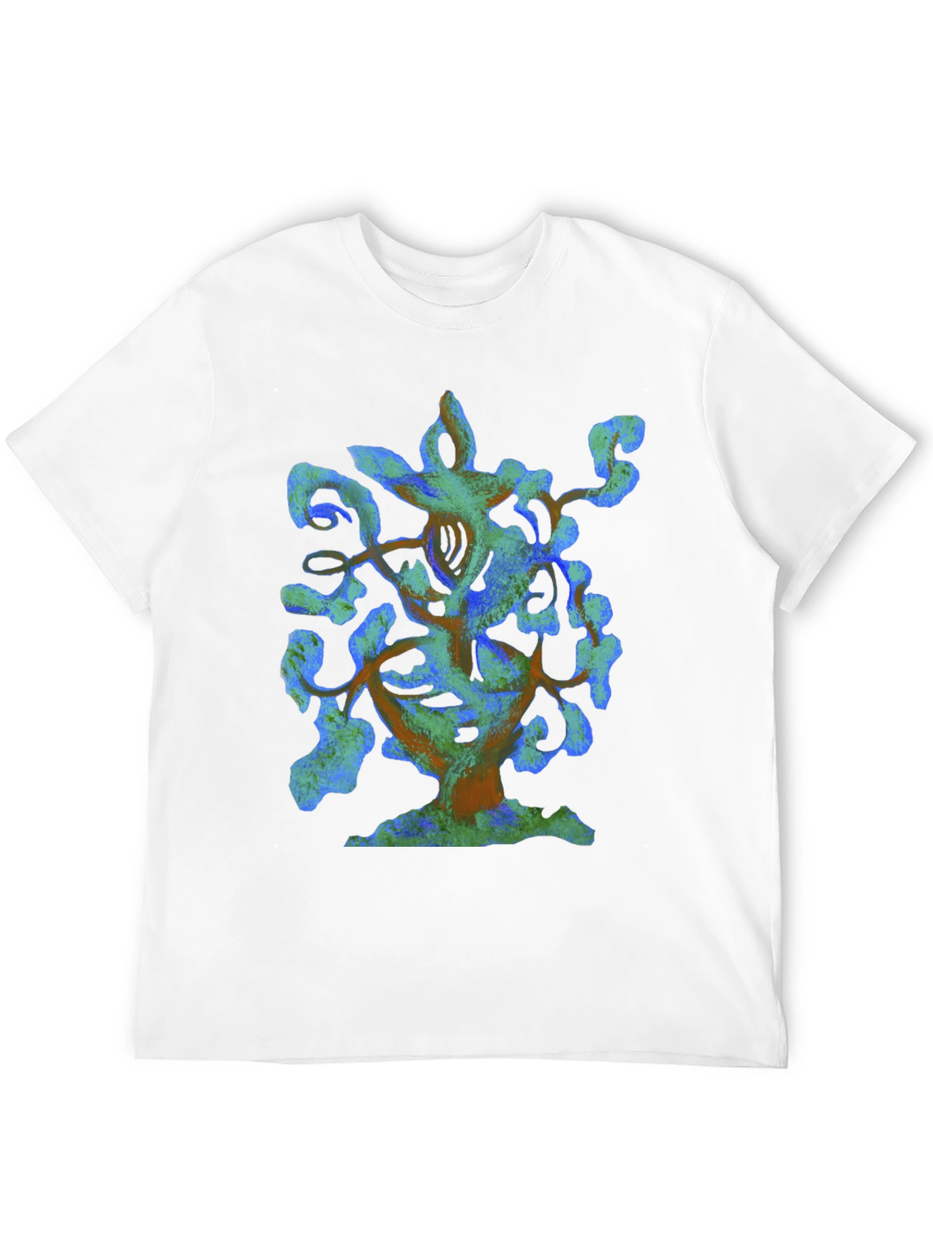 Abstract Tree Graphic Black T-Shirt