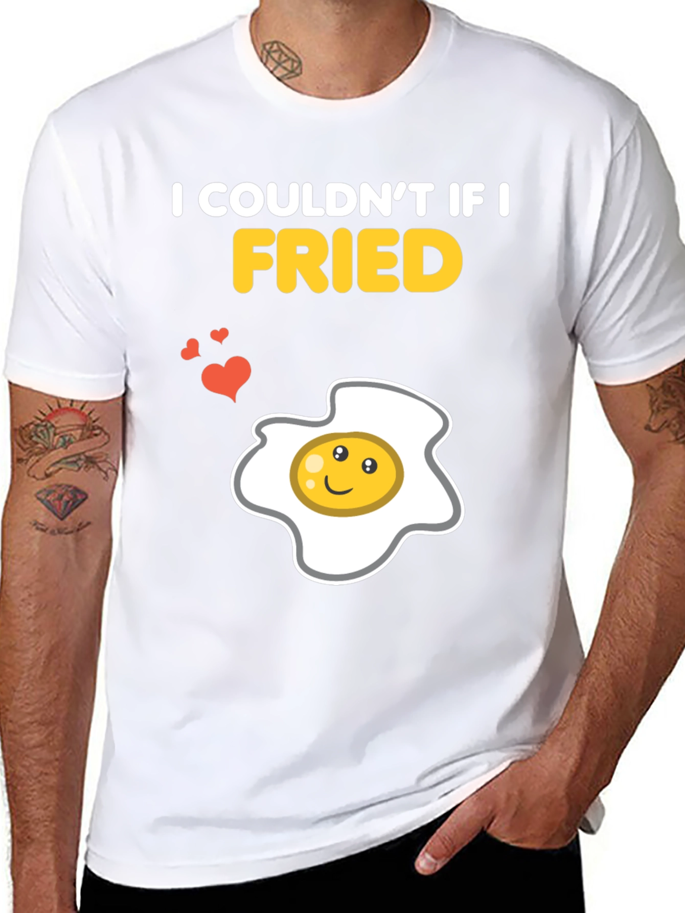 Funny Couldnt If I Fried Egg Graphic T-Shirt