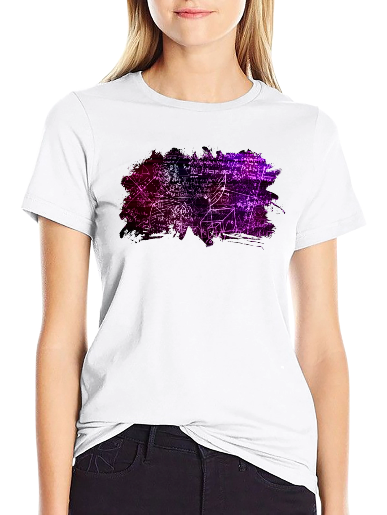 Math Equations Graphic Print T-Shirt