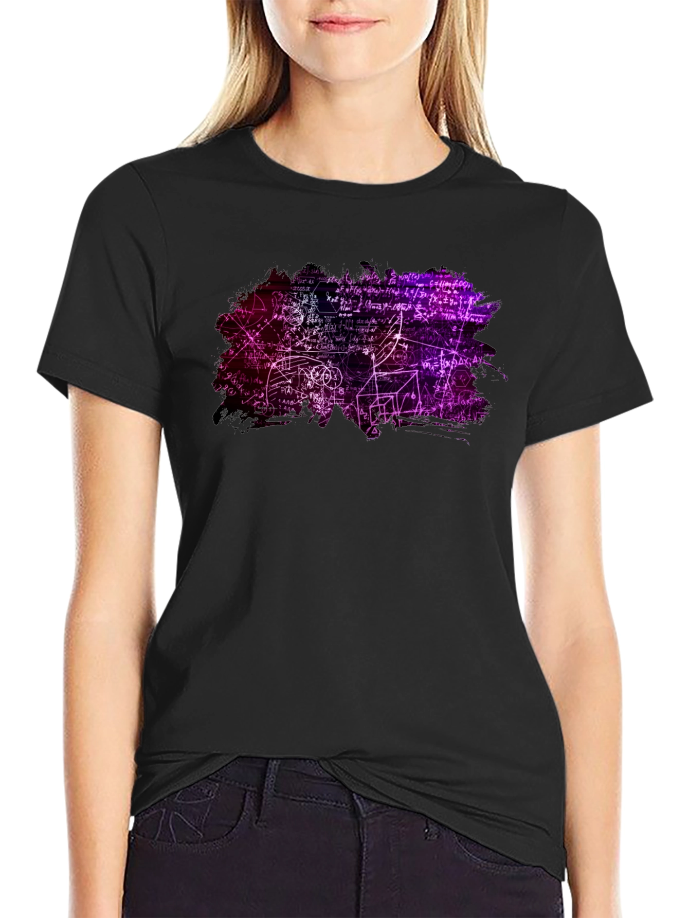 Math Equations Graphic Print T-Shirt