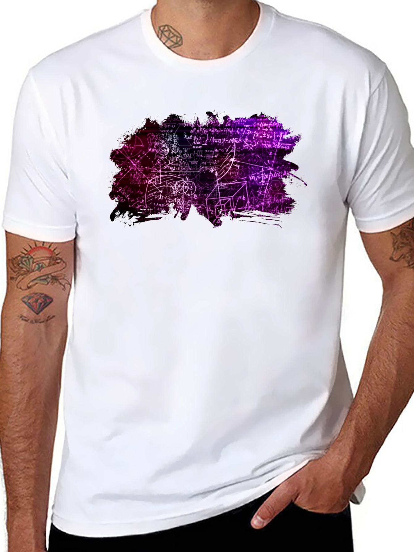 Math Equations Graphic Print T-Shirt