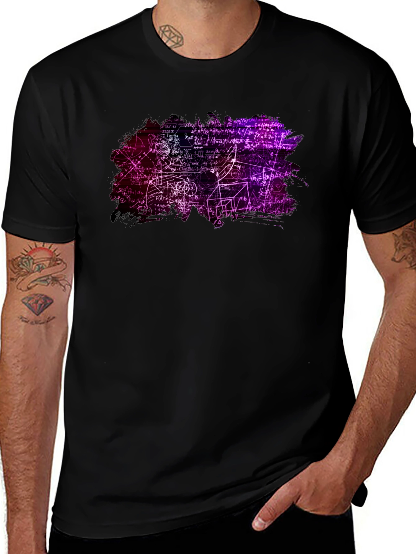 Math Equations Graphic Print T-Shirt